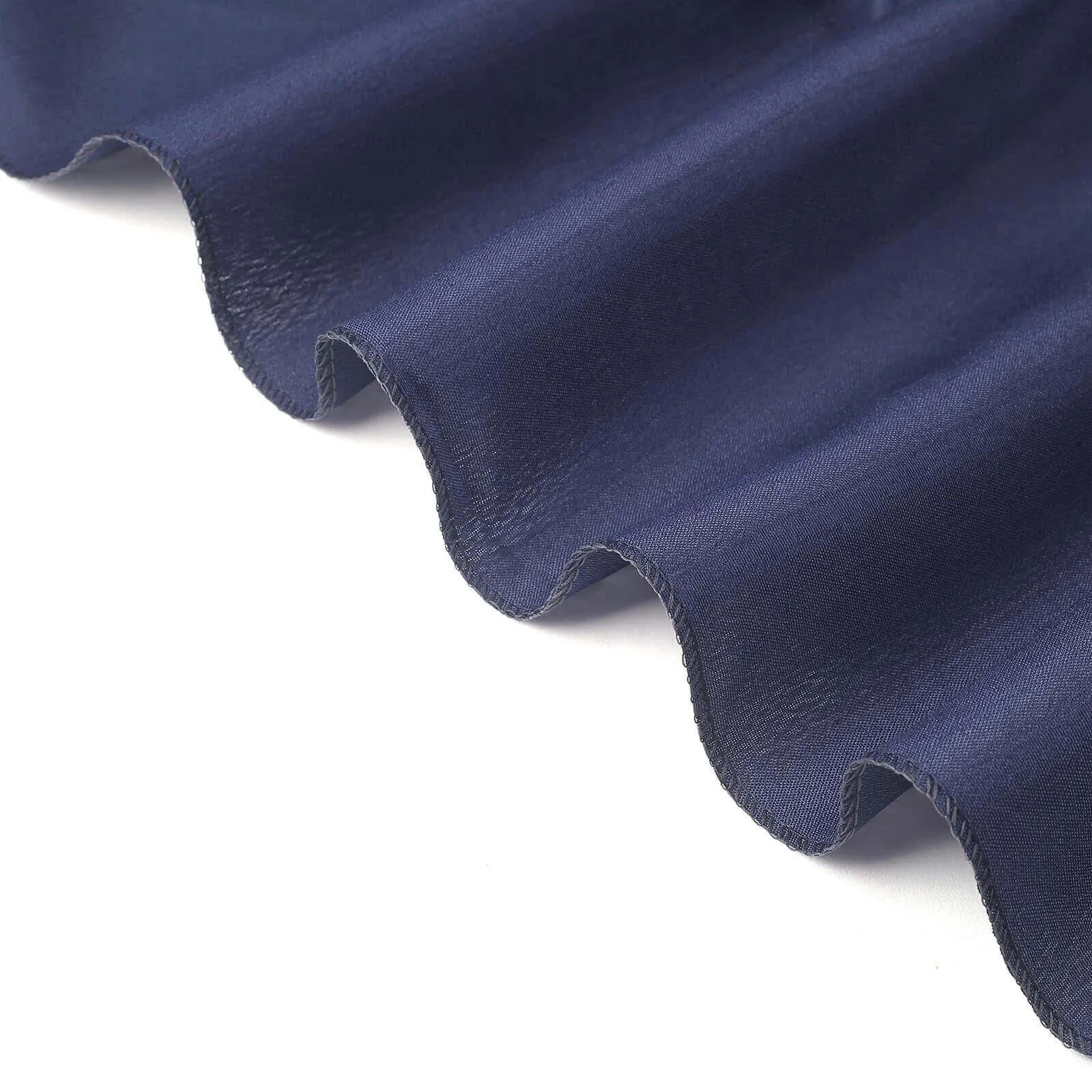 10 Pack Navy Blue Polyester Folding Chair Covers, Reusable Stain Resistant Slip On Chair Covers