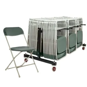 84 x Classic Straight Back Folding Chair   Trolley Bundle