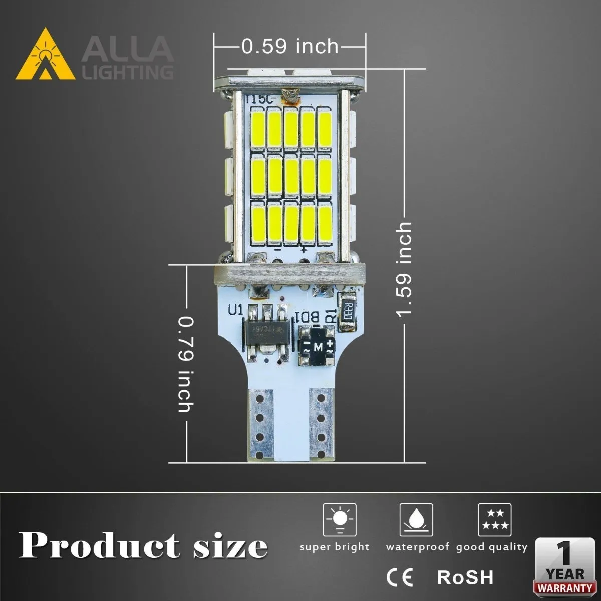 912 921 LED Bulbs Strobe Brake Lights Flashing Stop Reverse Light