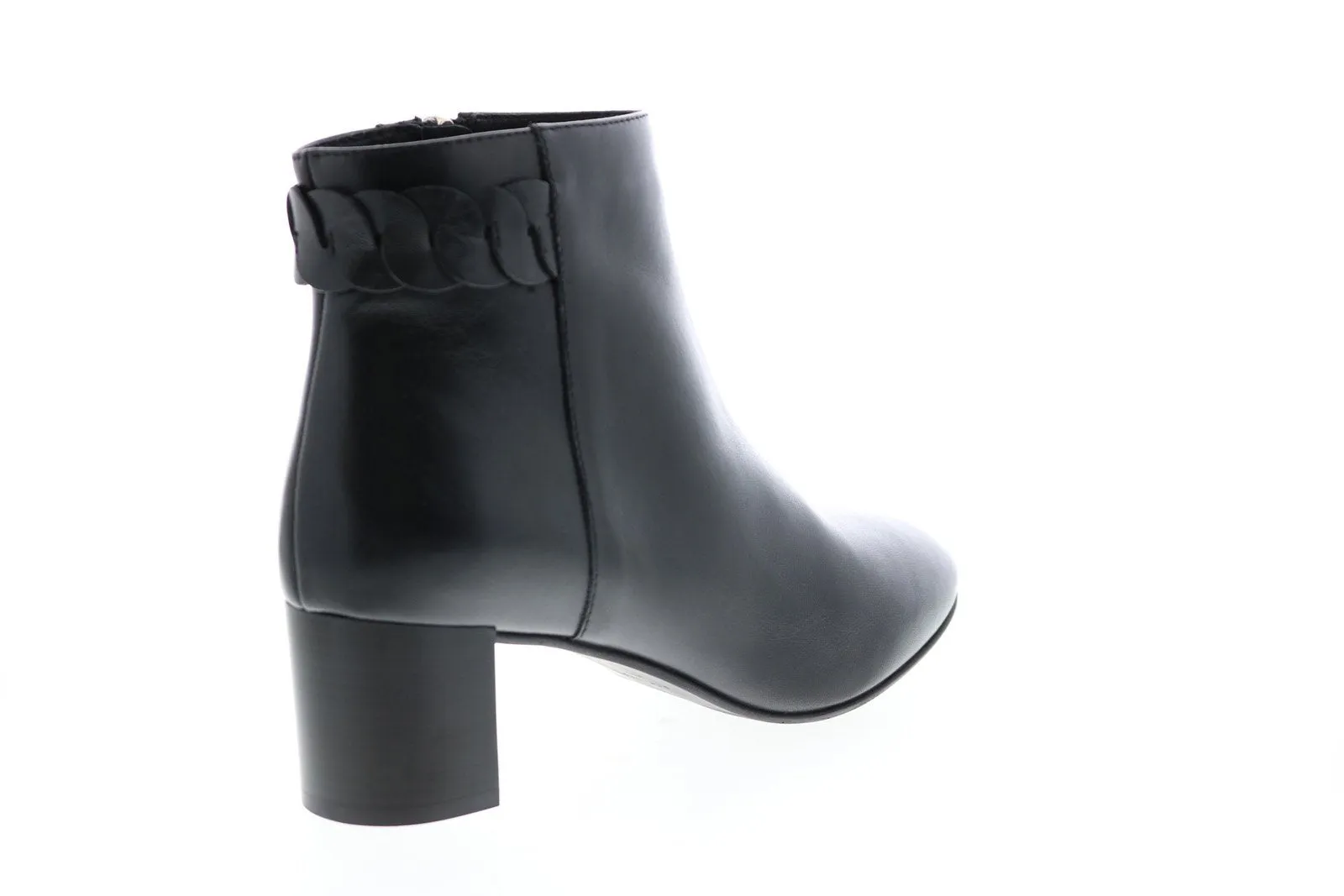 Aquatalia Feliciana Calf 34L3252-BLK Womens Black Leather Zipper Ankle & Booties Boots