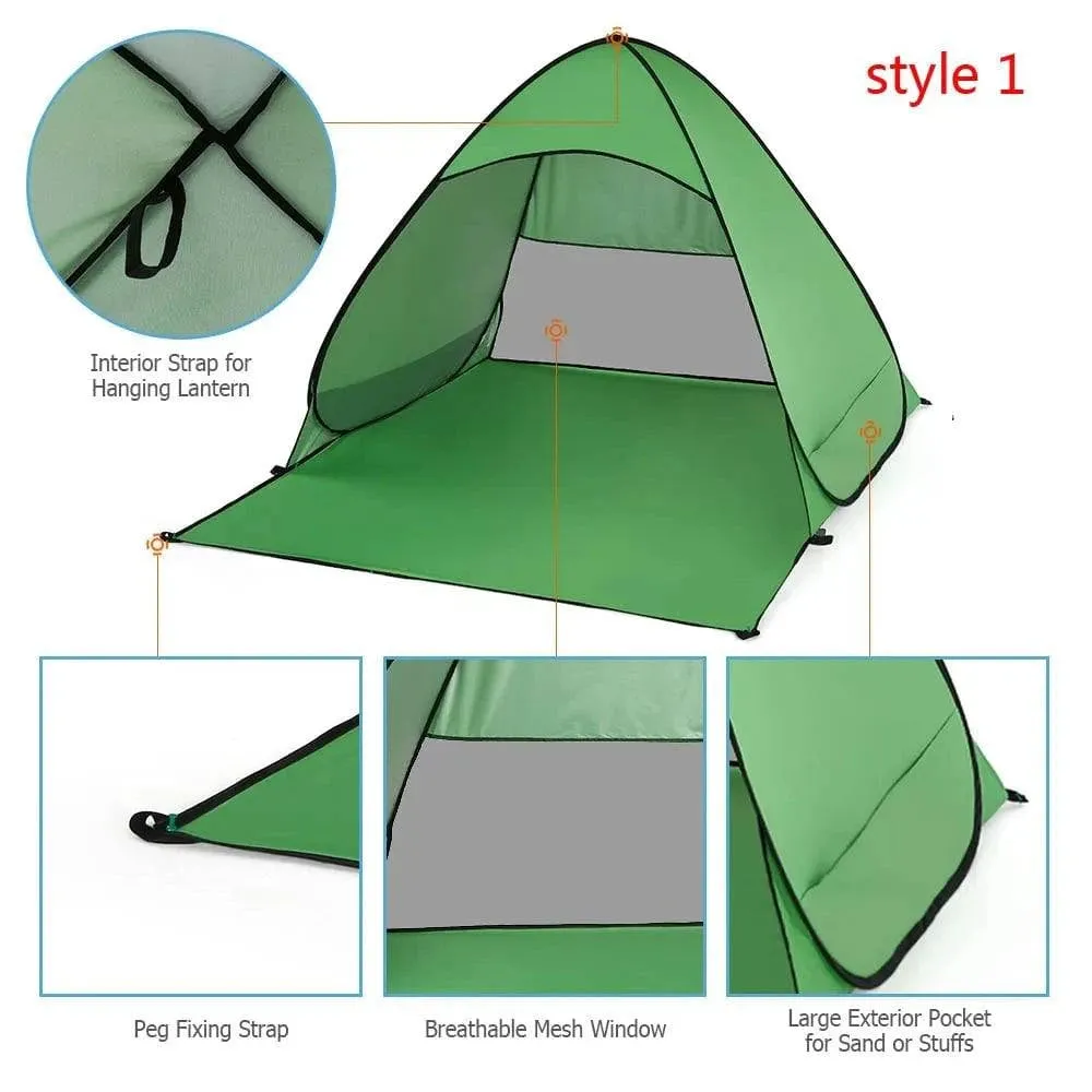 Automatic Tent UV Protection Outdoor Camping Tent Travel Instant Pop Up Beach Tent Ultralight Sun Shelter Tents Cabana Awning