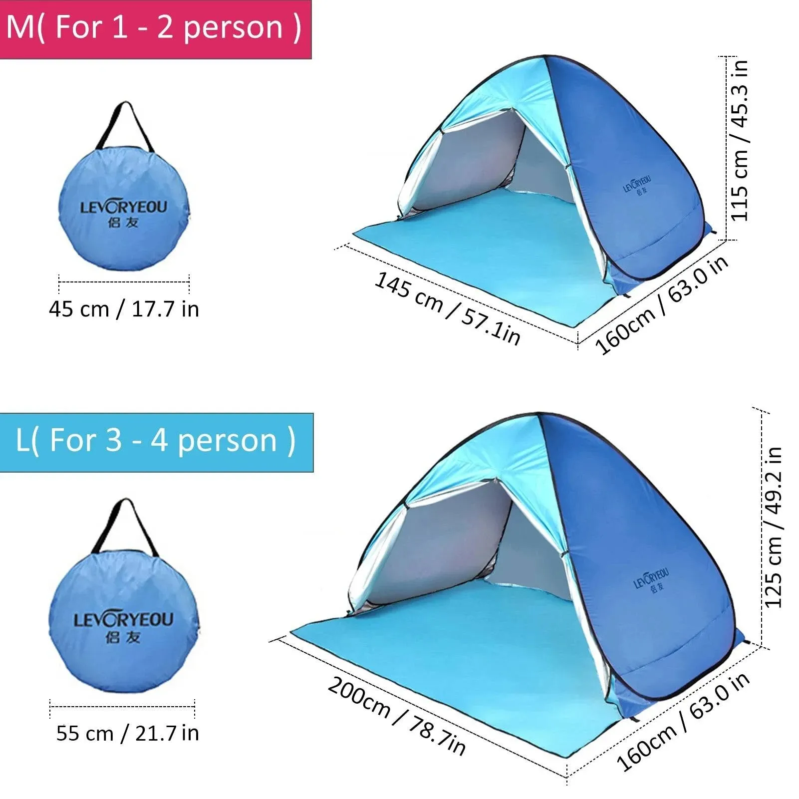 Automatic Tent UV Protection Outdoor Camping Tent Travel Instant Pop Up Beach Tent Ultralight Sun Shelter Tents Cabana Awning