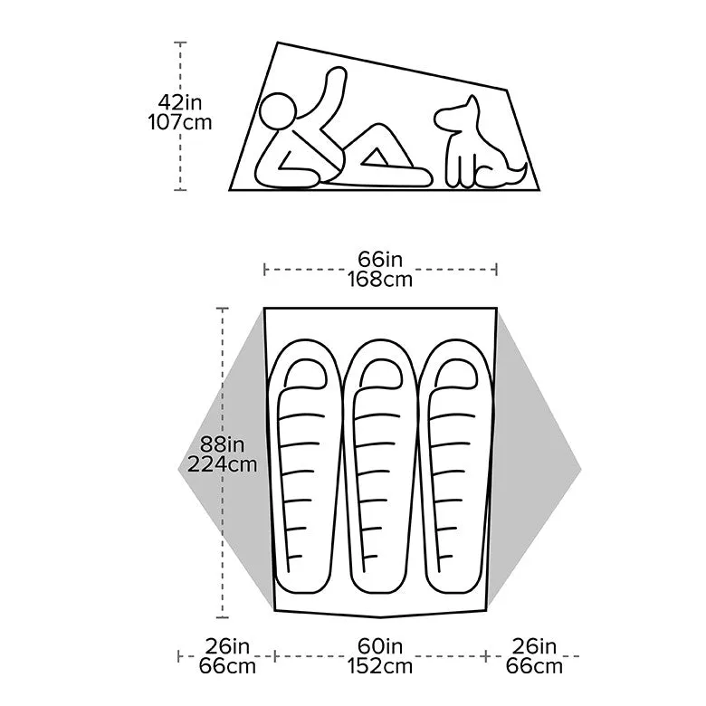 Big Agnes Tiger Wall UL3 Ultralight Tent - Solution Dye