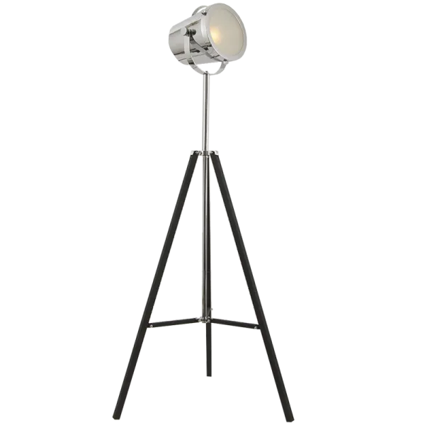 Bright Star Lighting SL034 CHR Polished Chrome Floor Lamp with Frosted Glass