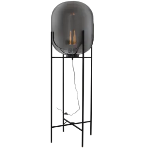 Bright Star Lighting SL082 SMOKE Metal Floor Lamp with Smoke Colour Glass