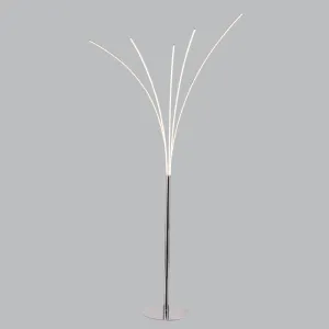 Bright Star Lighting SL092 LED Polished Aluminium LED Floor Lamp