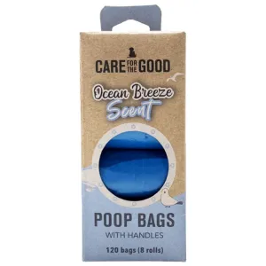 Care For The Good Ocean Breeze Scented Poop Bags with Handles 120pc