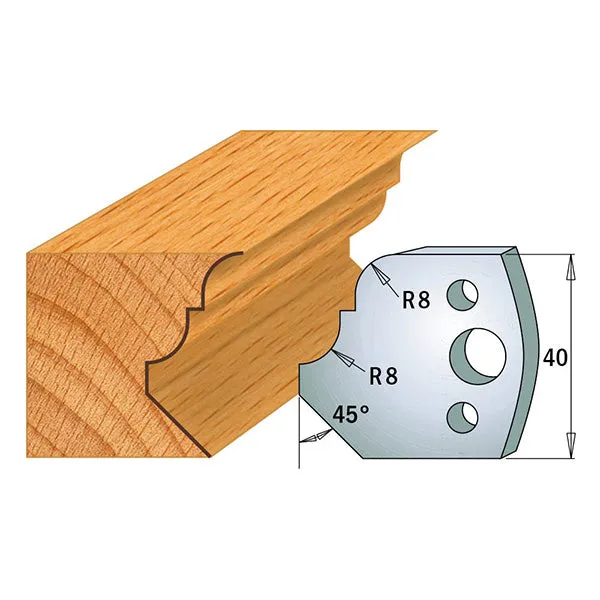 CMT Orange Tools 690.073 PROFILE KNIVES FOR INSERT SHAPER SYSTEM SP 1-37/64”x5/32”  (40x4mm)