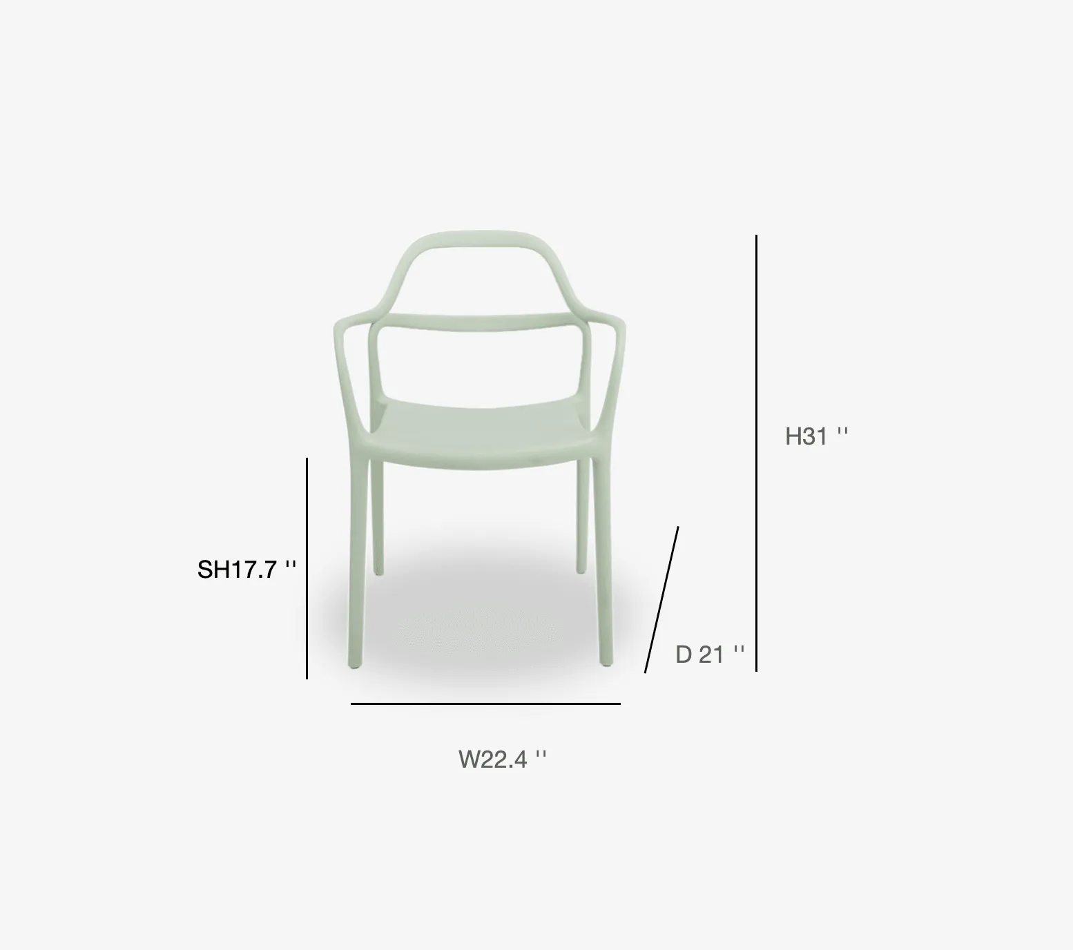 COZONI Hazel Stackable Dining Chair Set of 2