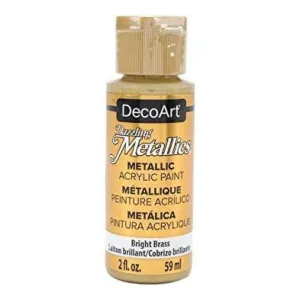 Deco Art Dazzling Metallics Acrylic Paint 2oz - Bright Brass