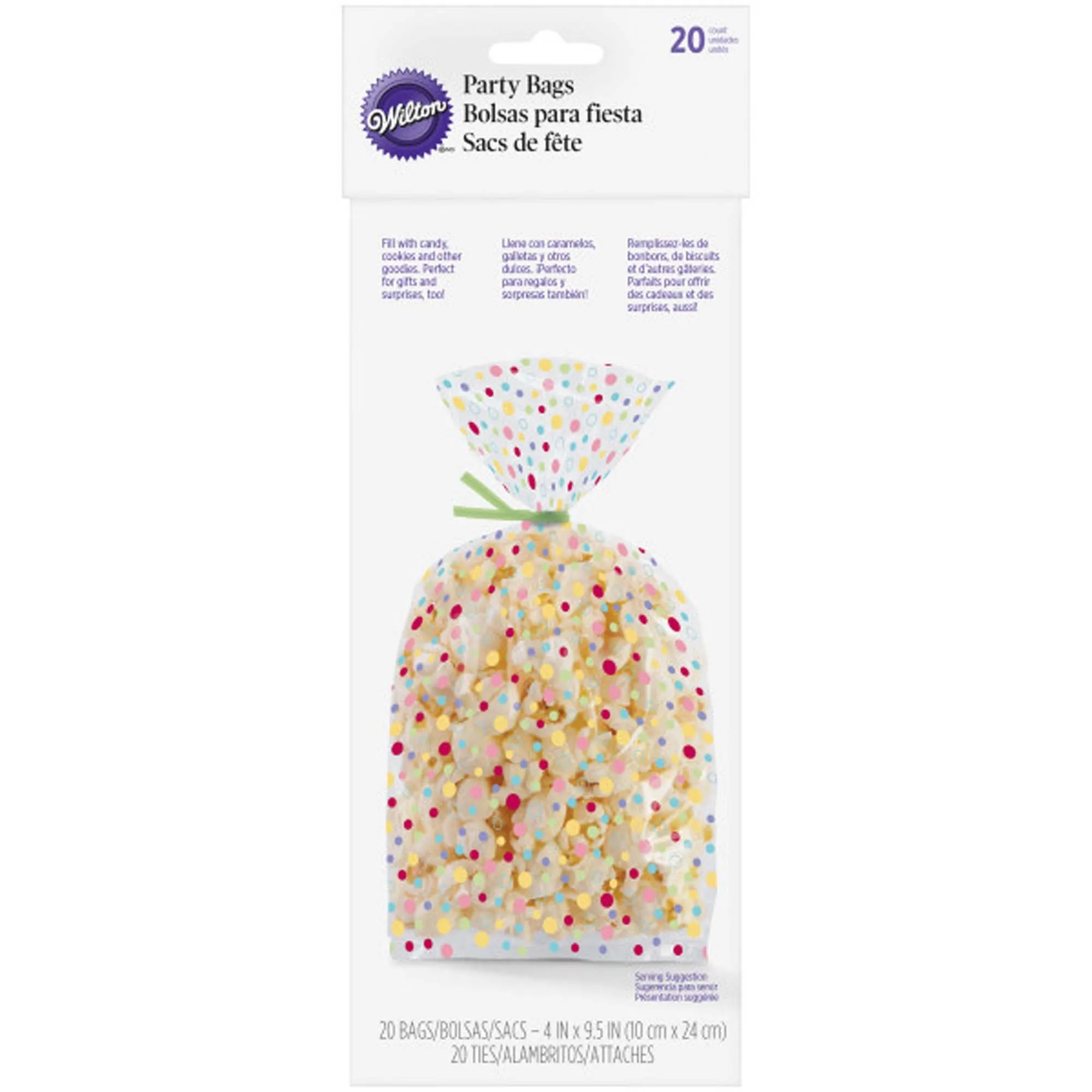 Dots Sweet Cello Treat Bags, 20 Count