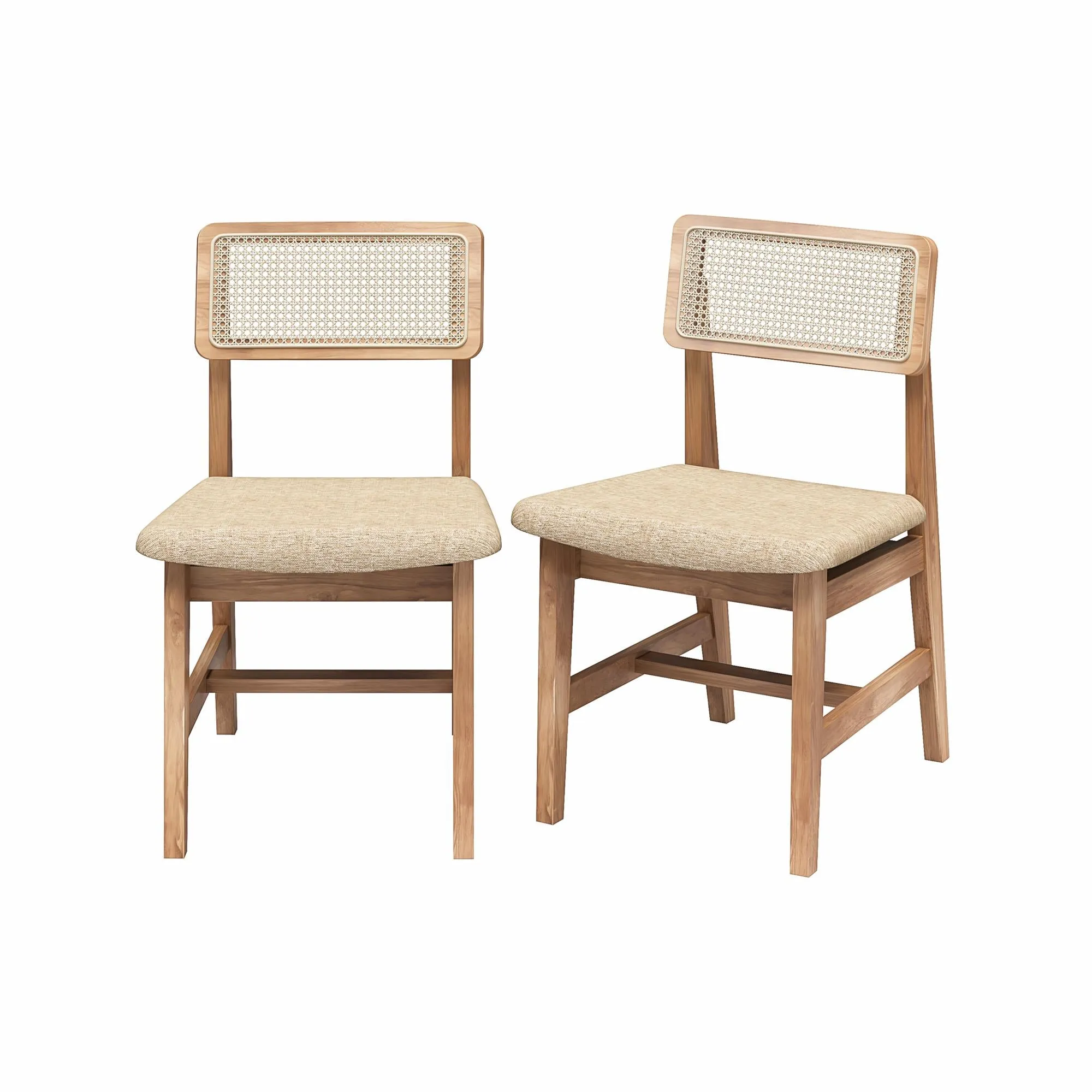 Eleni Cane Dining Chairs, Set of 2