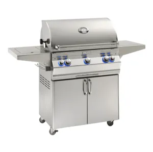 Fire Magic Aurora A540s 30-Inch Natural Gas Freestanding Grill w/ Flush Mounted Single Side Burner, Backburner, Rotisserie Kit and Analog Thermometer - A540S-8EAN-62