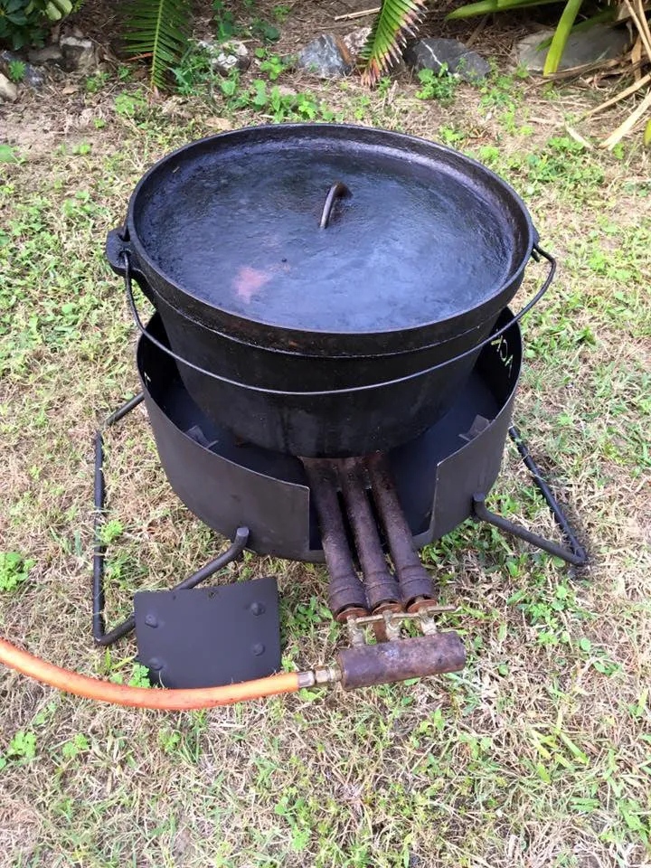 Fire Pit Folding with Drop in Grill, Hot Plate & Hook