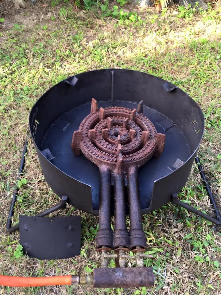 Fire Pit Folding with Drop in Grill, Hot Plate & Hook