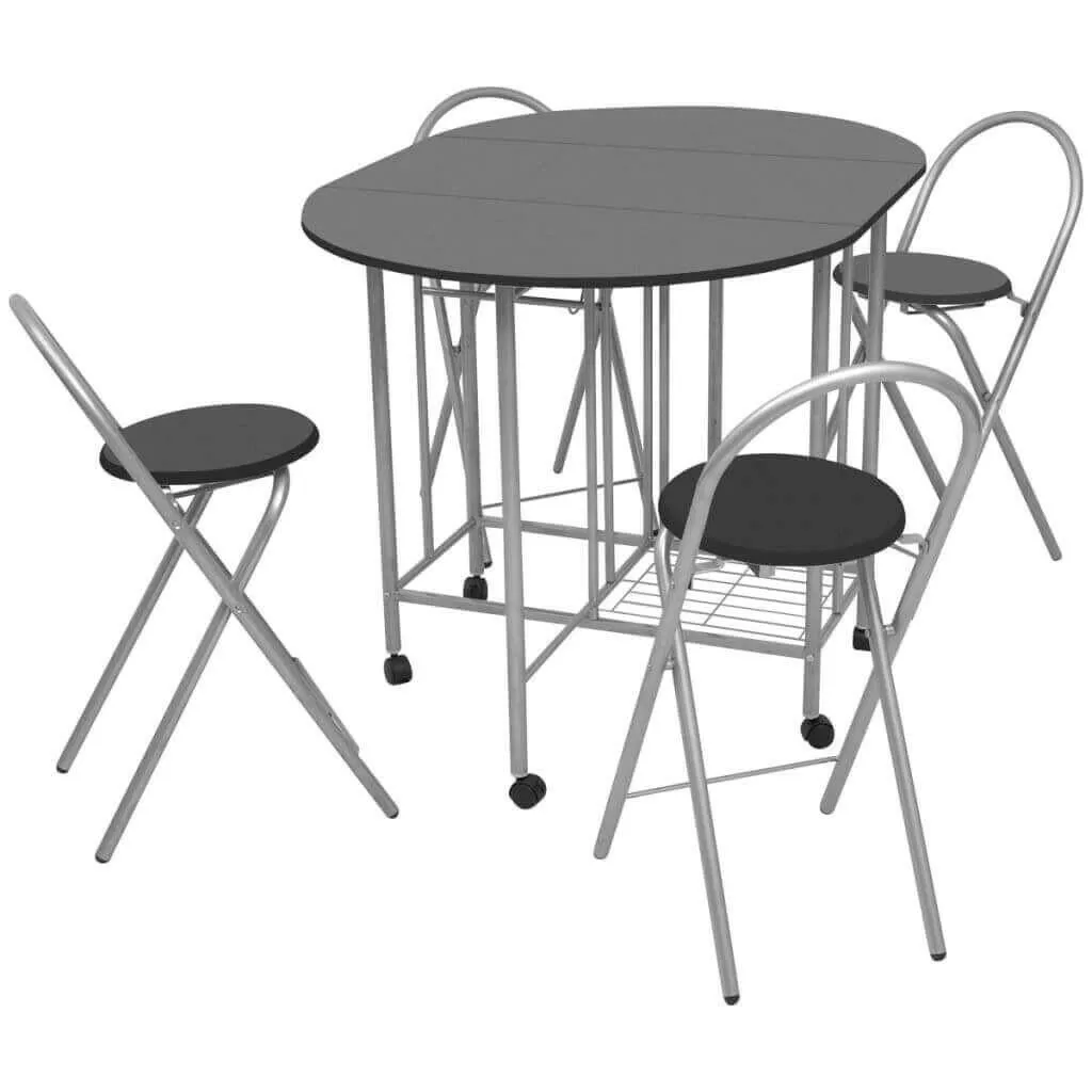 Five Piece Folding Dining Set MDF