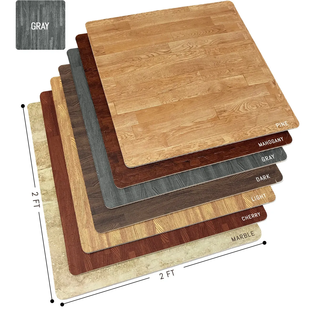 Floor Mat Interlocking Set (12 Pc)