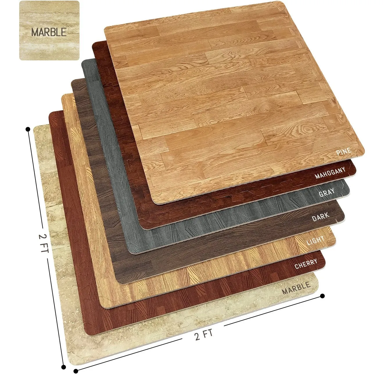 Floor Mat Interlocking Set (12Pc)