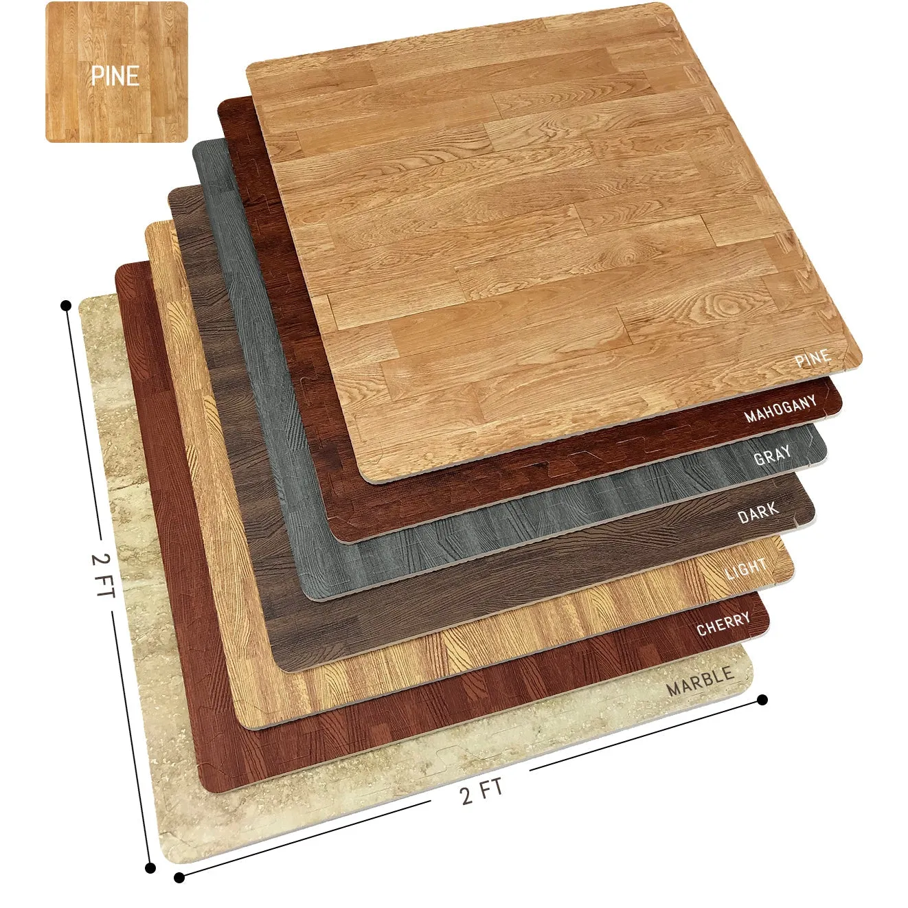 Floor Mat Interlocking Set (12Pc)