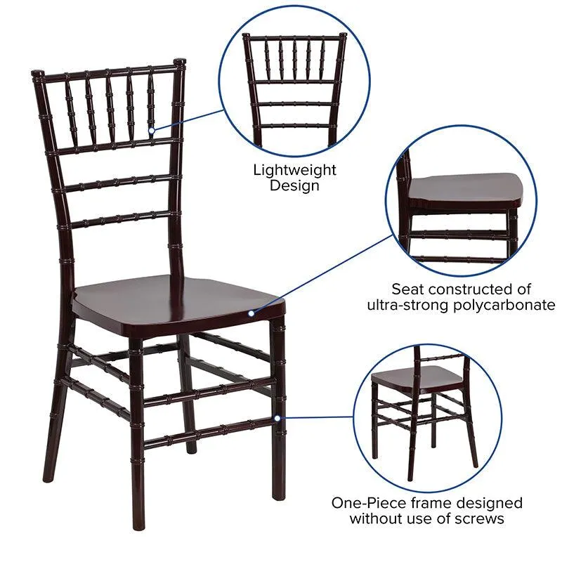 Hercules Premium Mahogany Resin Chiavari Chair