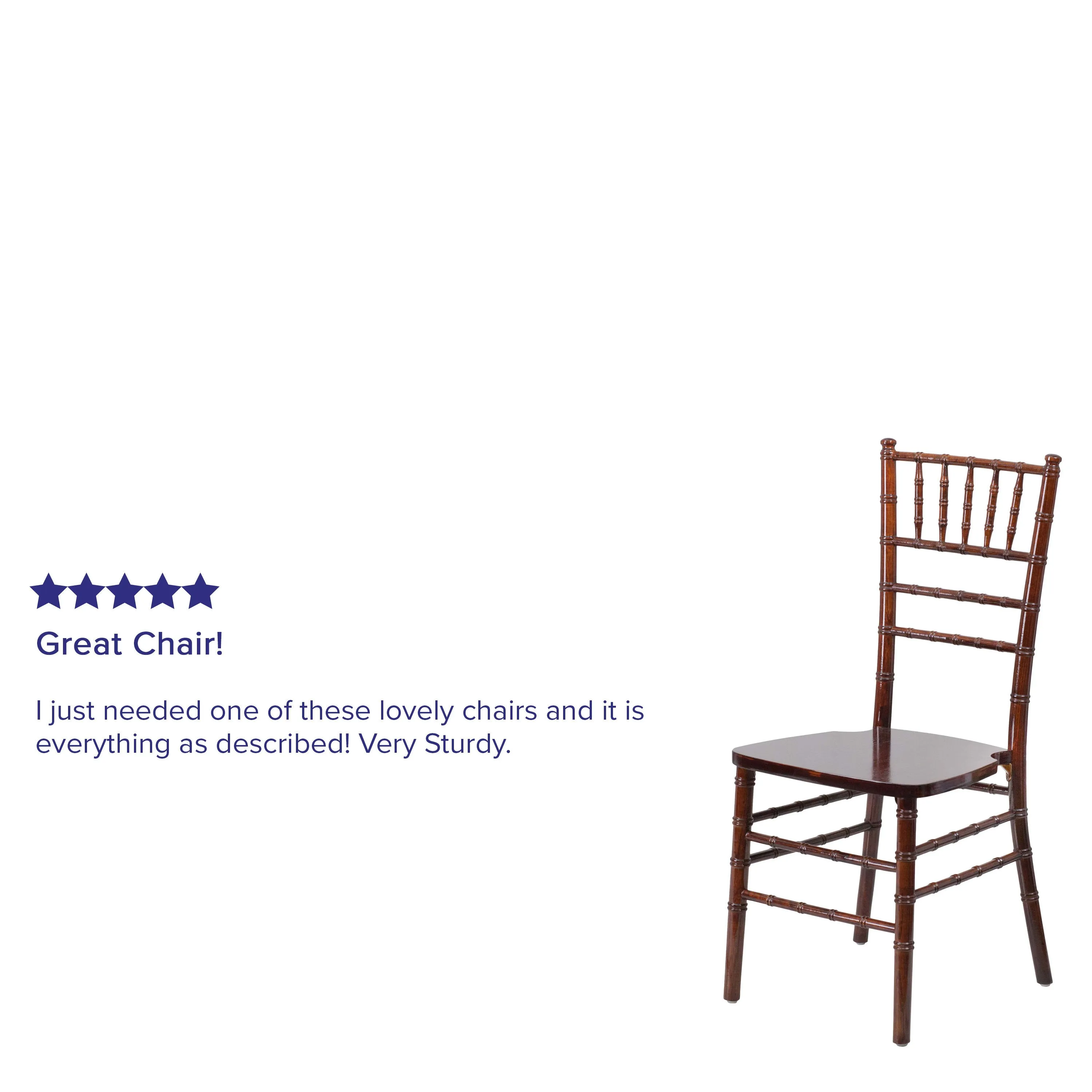 HERCULES Series Wood Chiavari Chair with Free Cushion