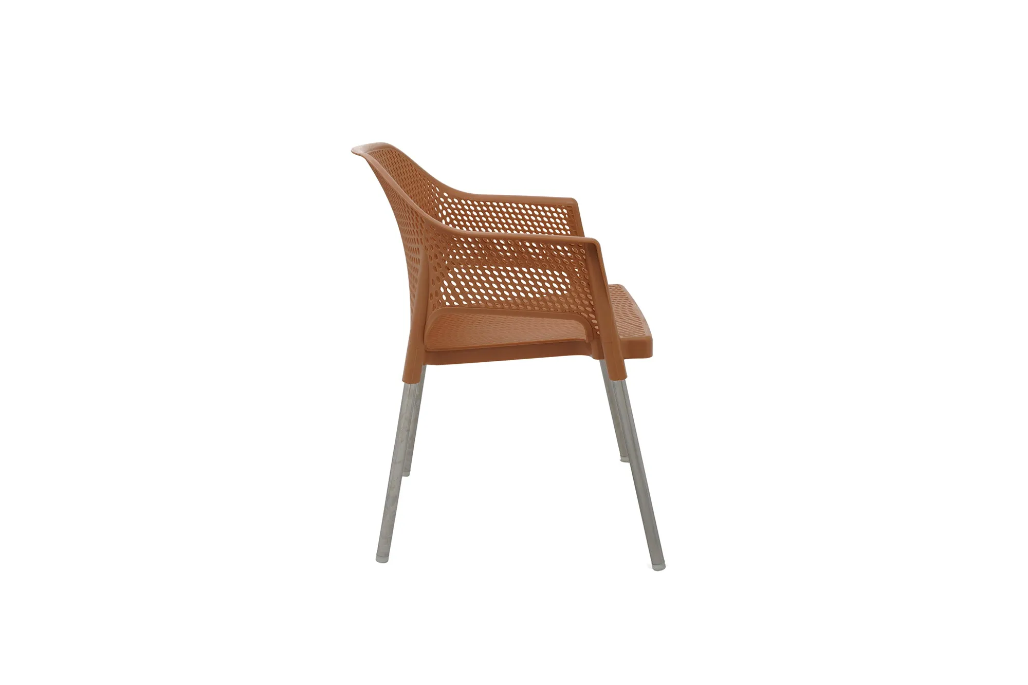 Italica 1209 Plasteel Monoblock With Arm & Steel Leg Chair