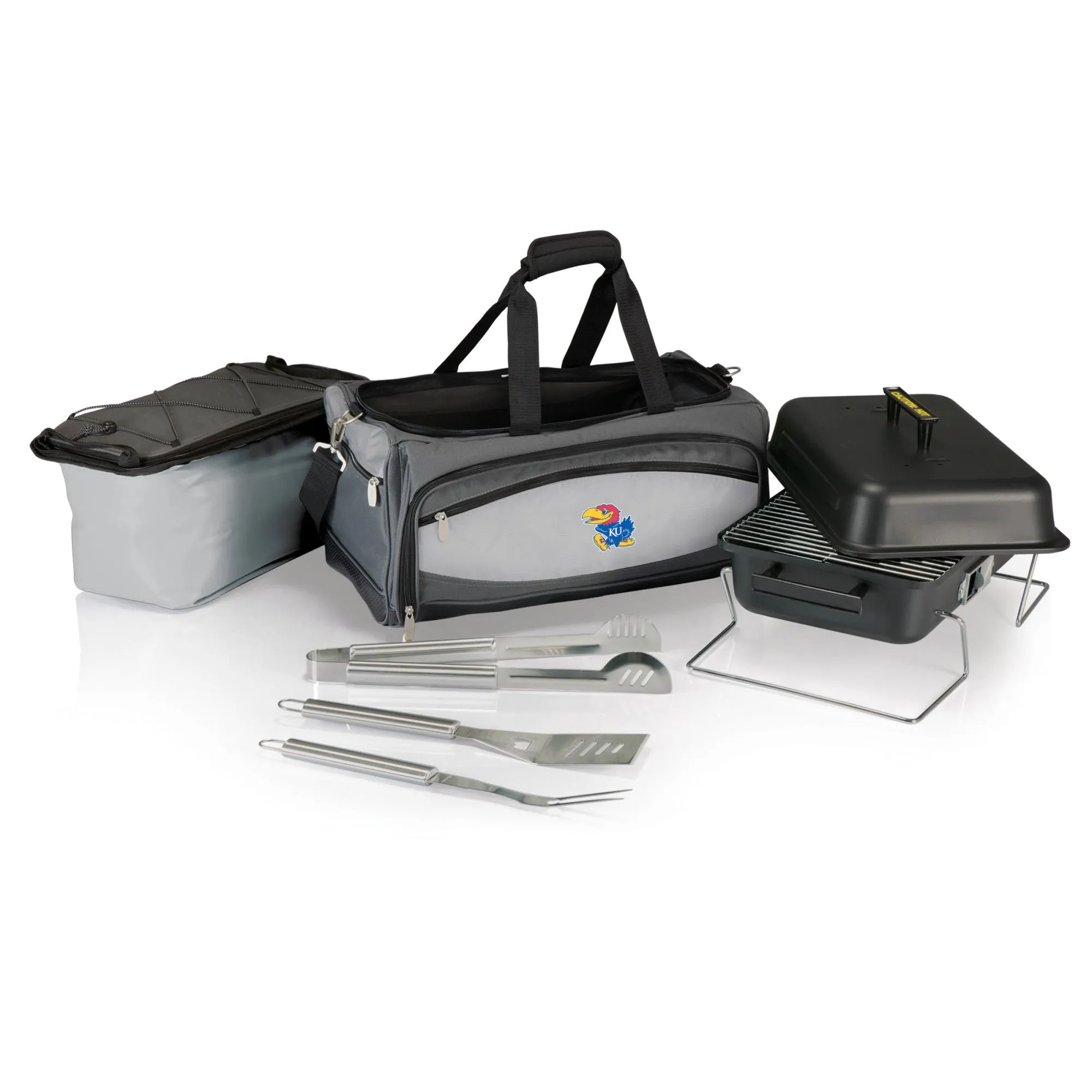 Kansas Jayhawks - Buccaneer Portable Charcoal Grill & Cooler Tote