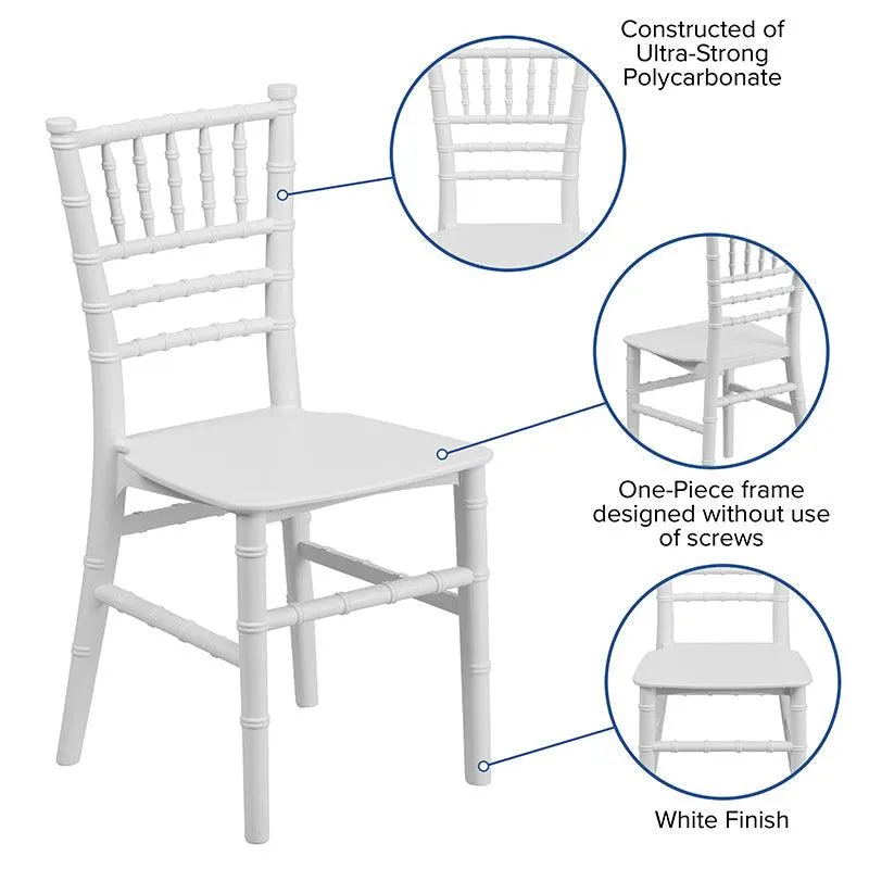 Kids White Resin Chiavari Chair