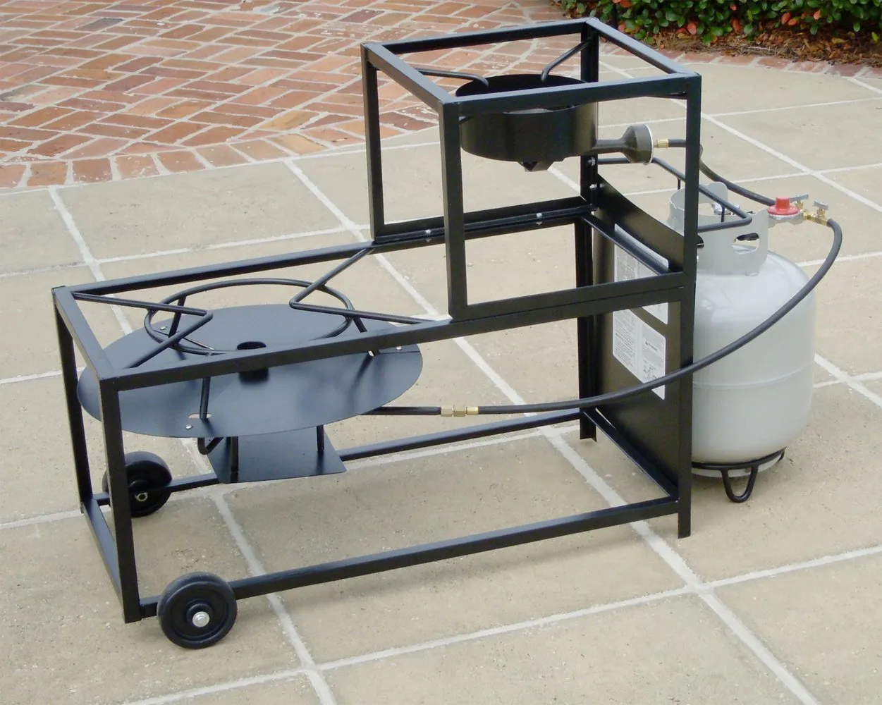 King Kooker 94/90TKD Portable Dual-Burner Propane 30-Inch Patio Cart