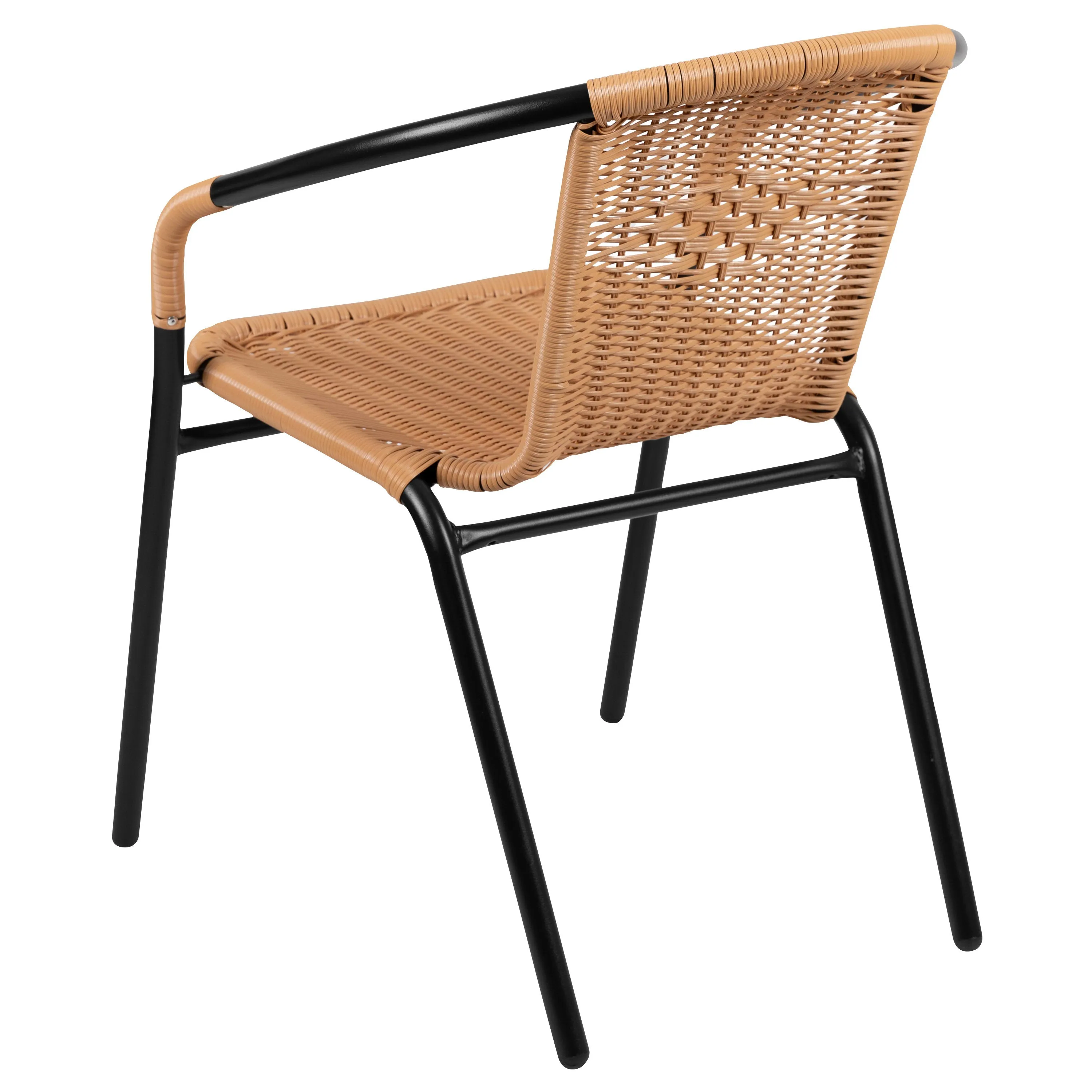 Lila Rattan Indoor-Outdoor Restaurant Stack Chair