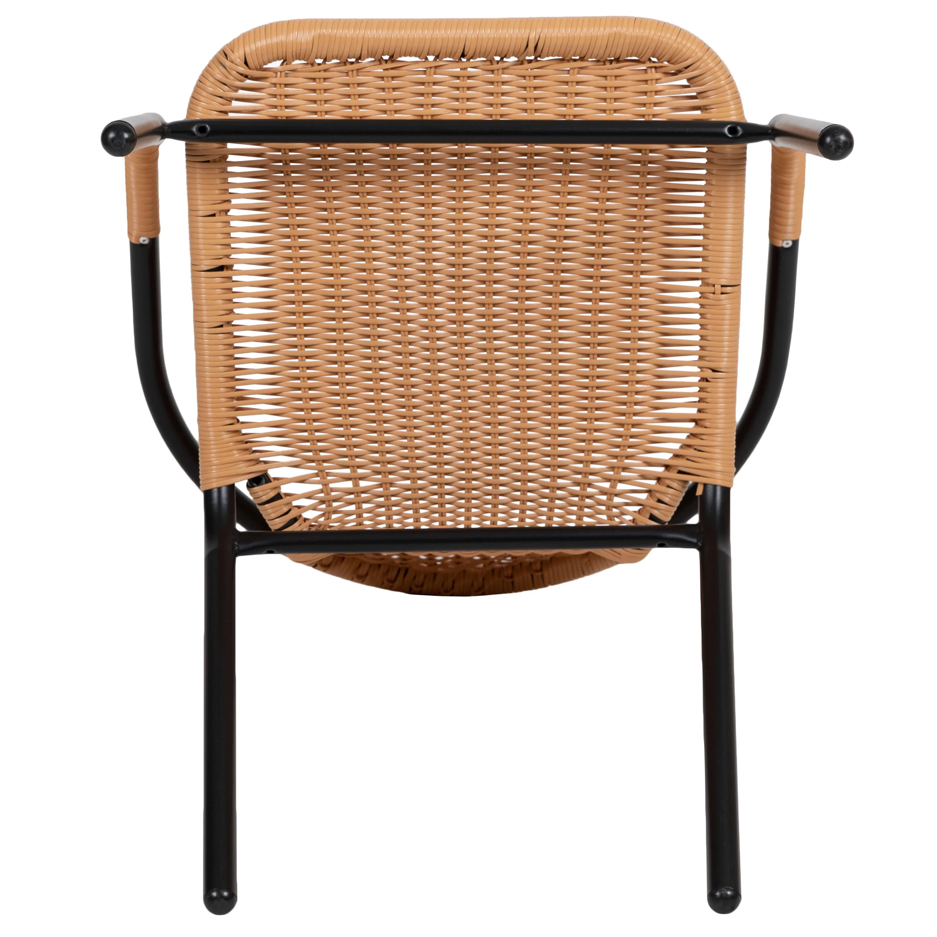 Lila Rattan Indoor-Outdoor Restaurant Stack Chair