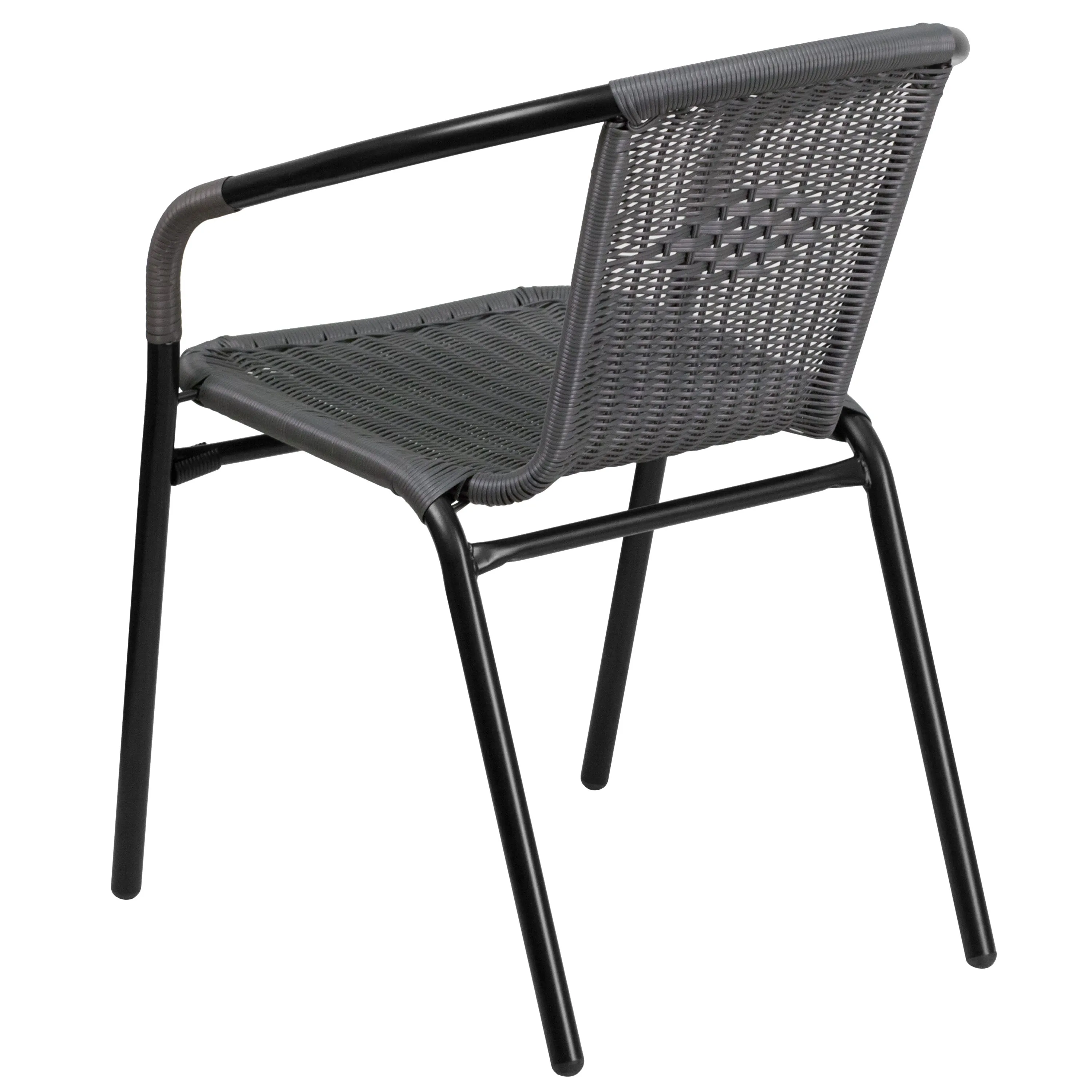 Lila Rattan Indoor-Outdoor Restaurant Stack Chair