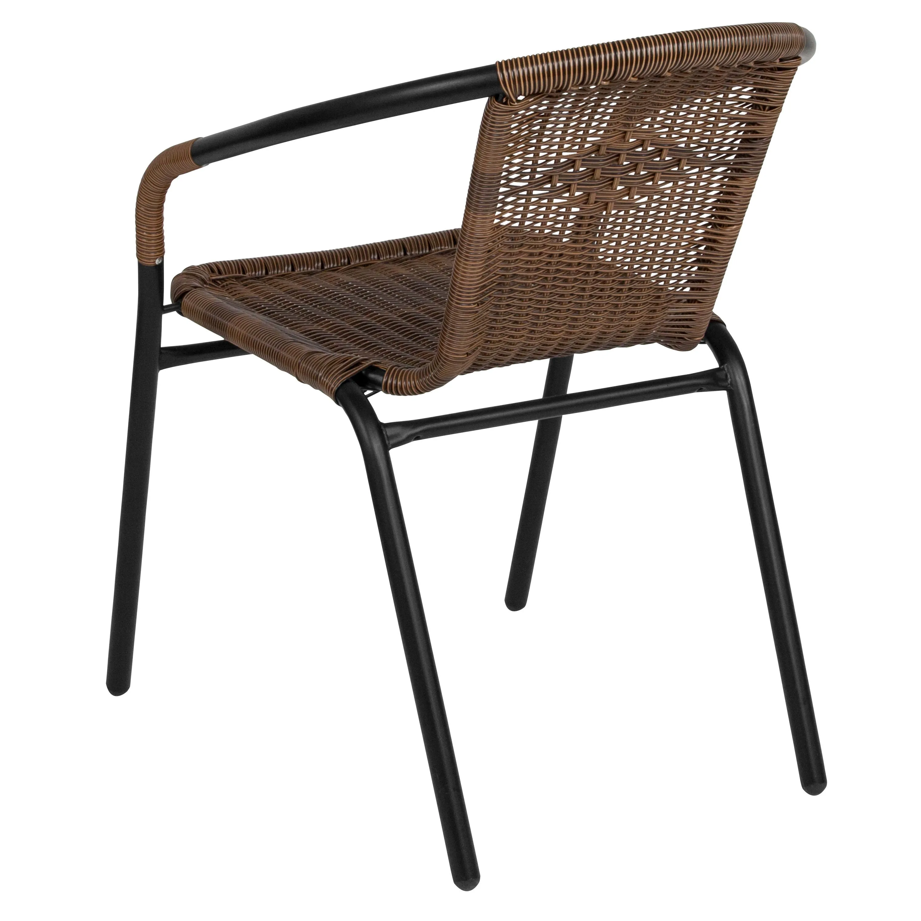 Lila Rattan Indoor-Outdoor Restaurant Stack Chair