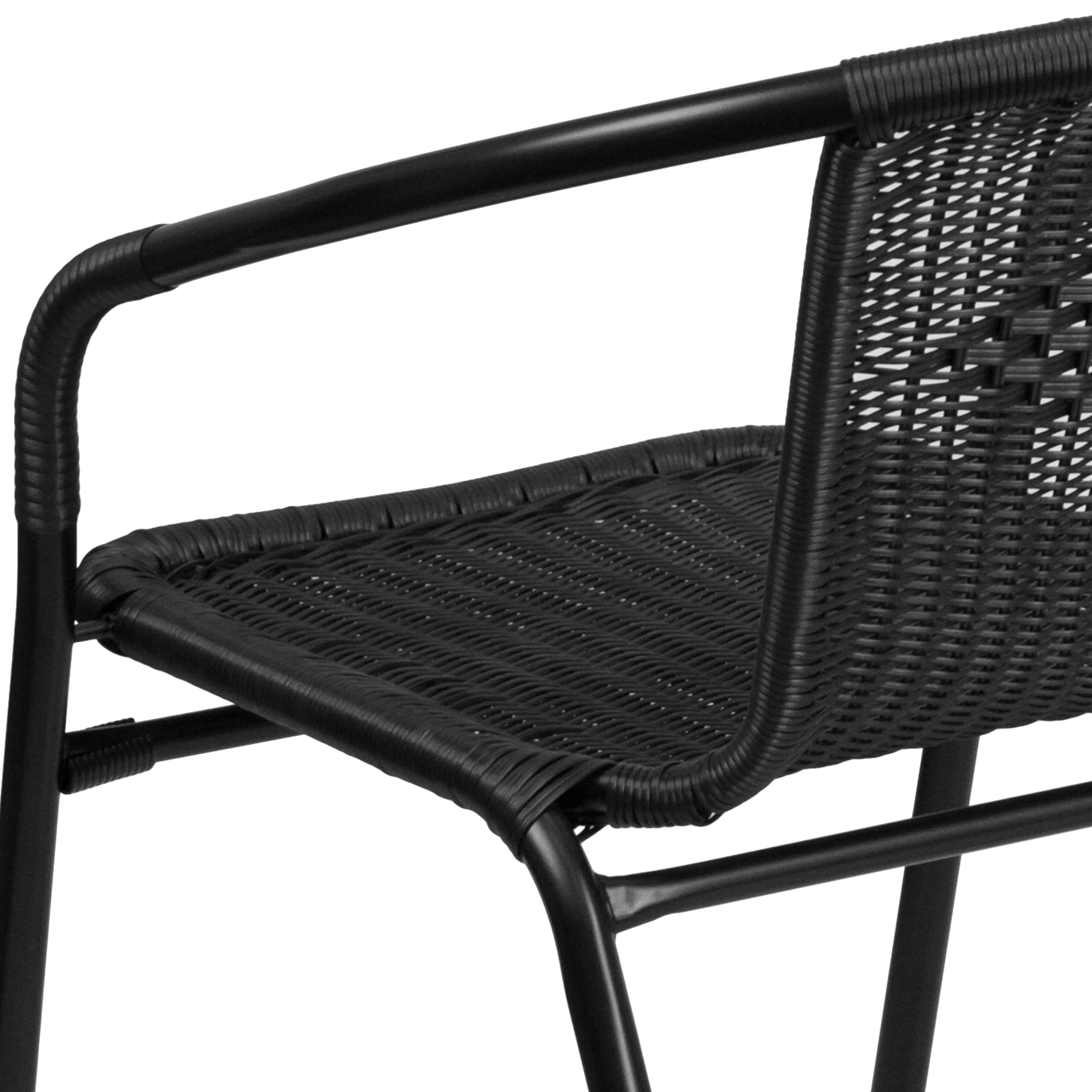 Lila Rattan Indoor-Outdoor Restaurant Stack Chair