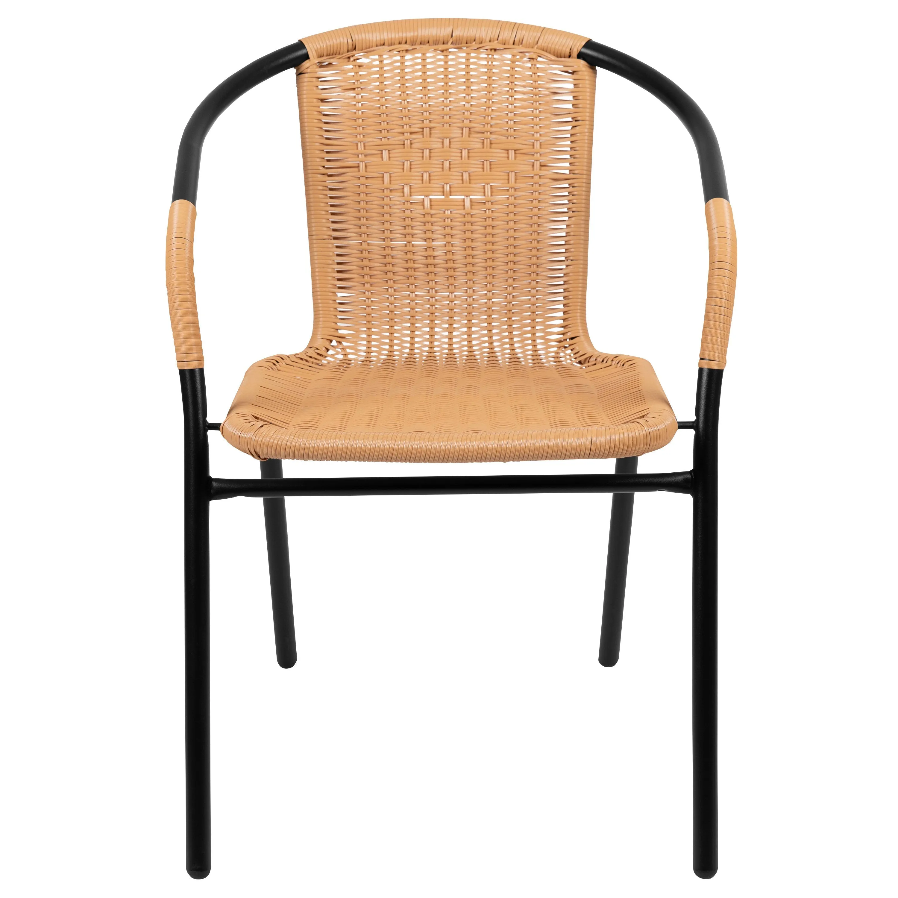 Lila Rattan Indoor-Outdoor Restaurant Stack Chair