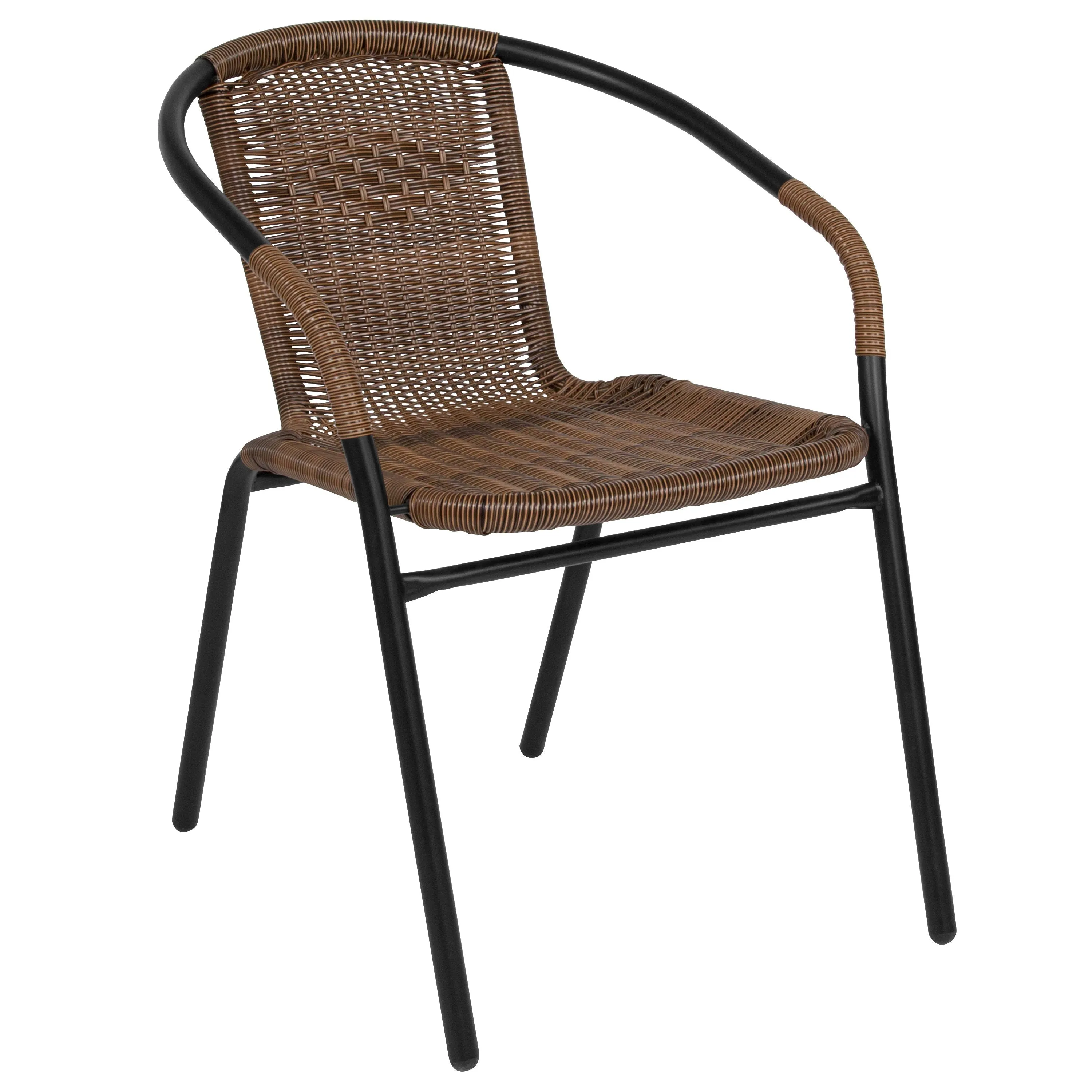 Lila Rattan Indoor-Outdoor Restaurant Stack Chair