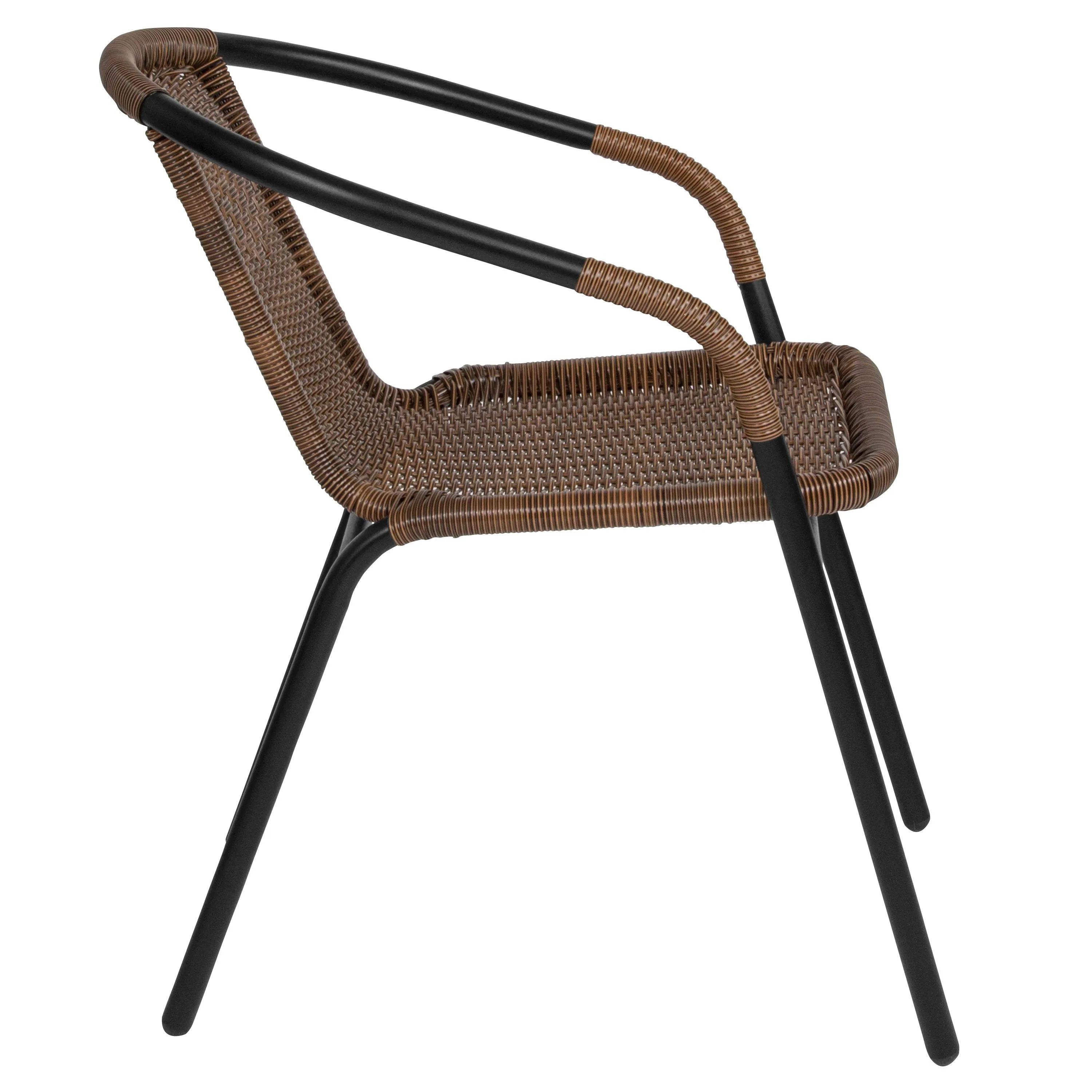 Lila Rattan Indoor-Outdoor Restaurant Stack Chair