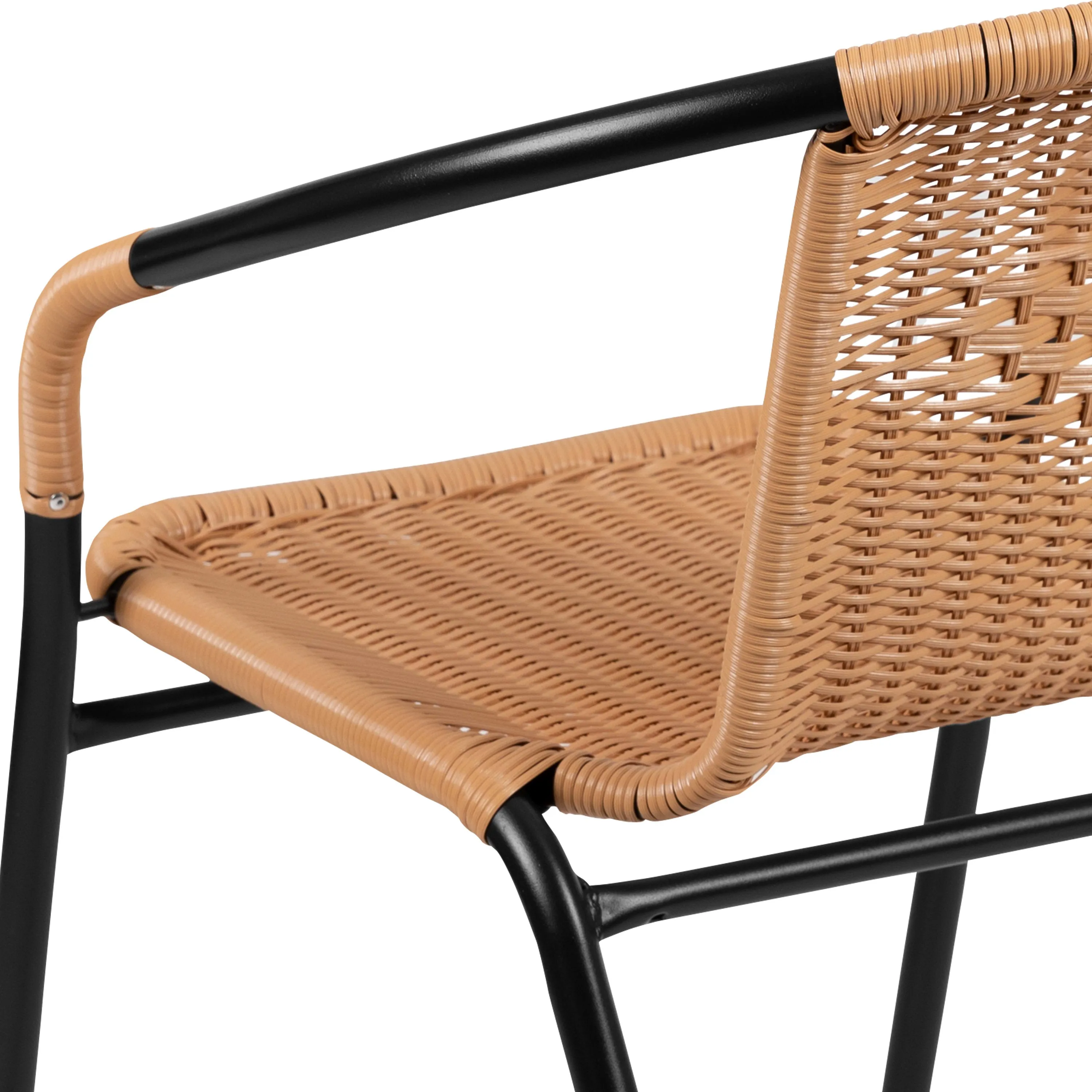 Lila Rattan Indoor-Outdoor Restaurant Stack Chair