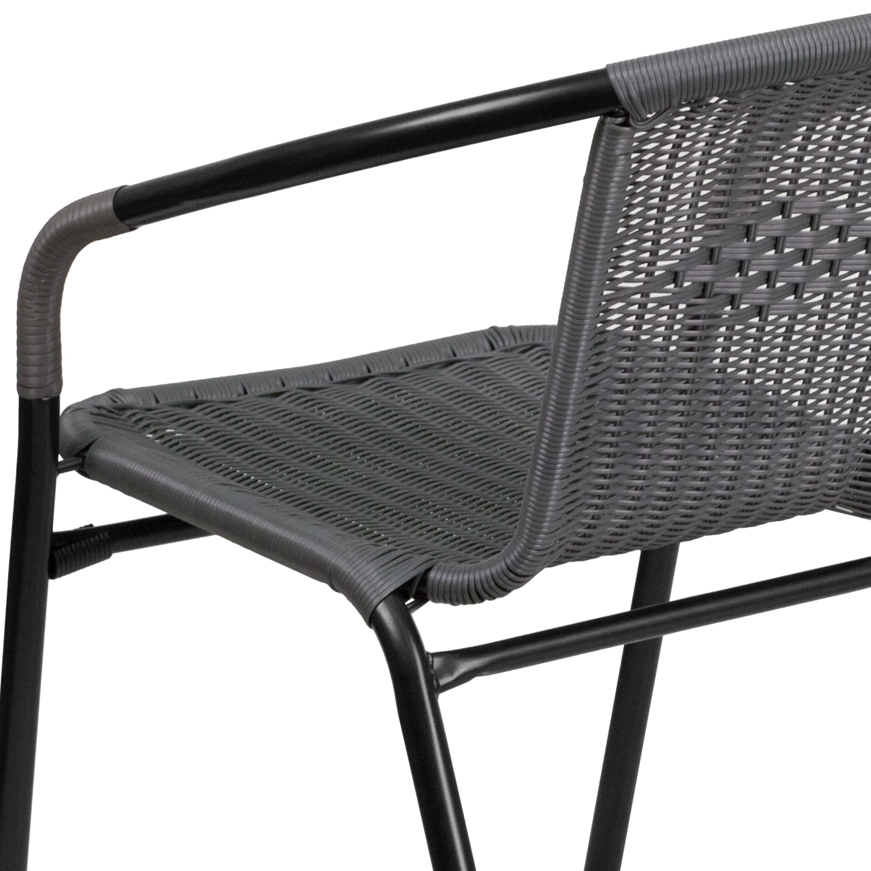 Lila Rattan Indoor-Outdoor Restaurant Stack Chair