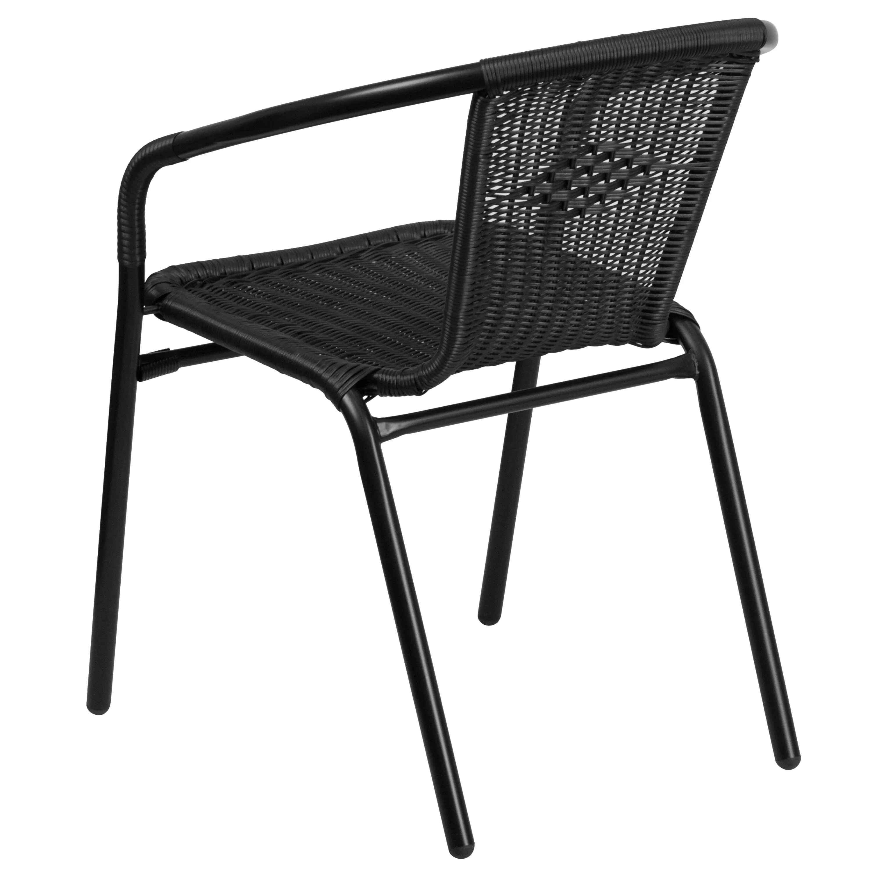 Lila Rattan Indoor-Outdoor Restaurant Stack Chair