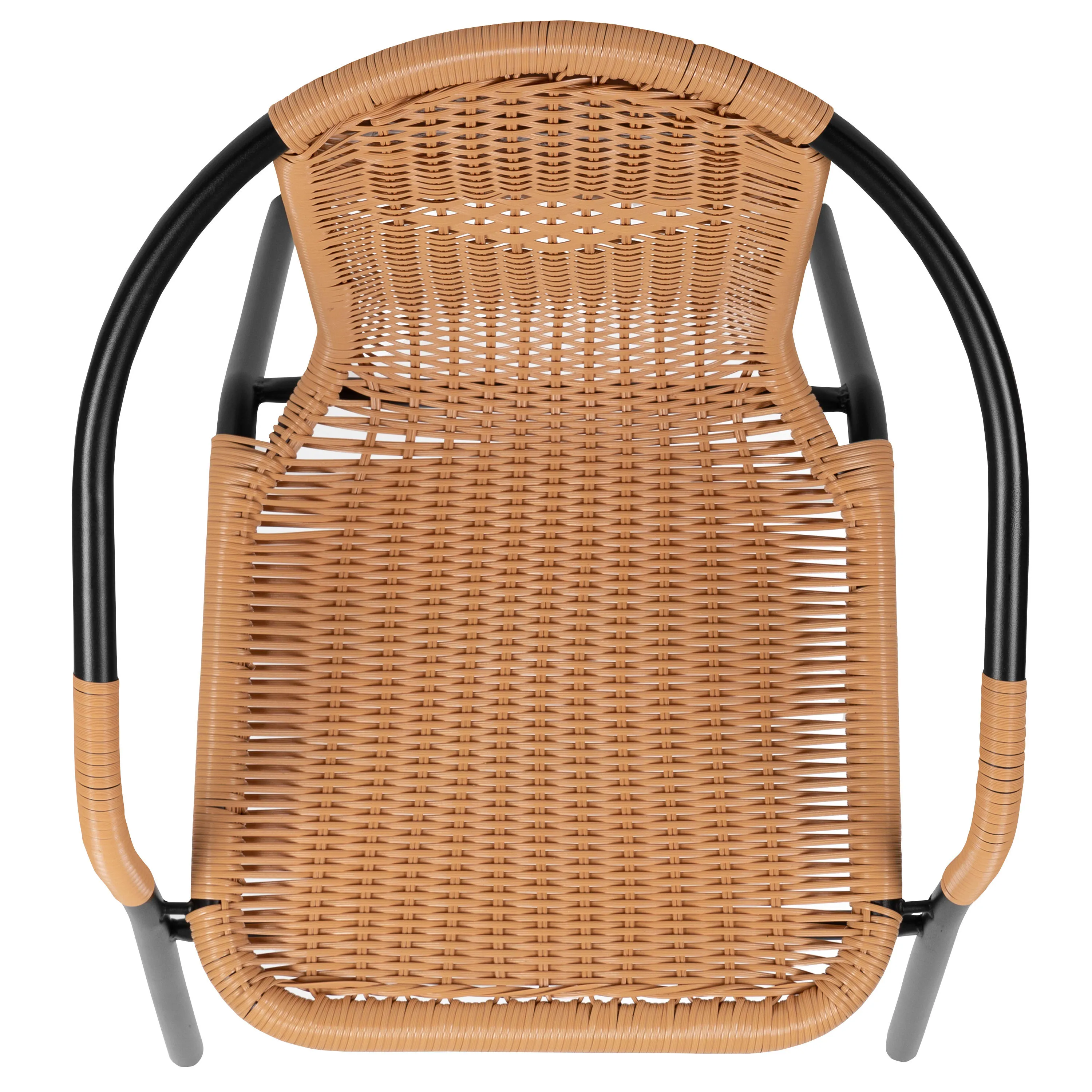 Lila Rattan Indoor-Outdoor Restaurant Stack Chair