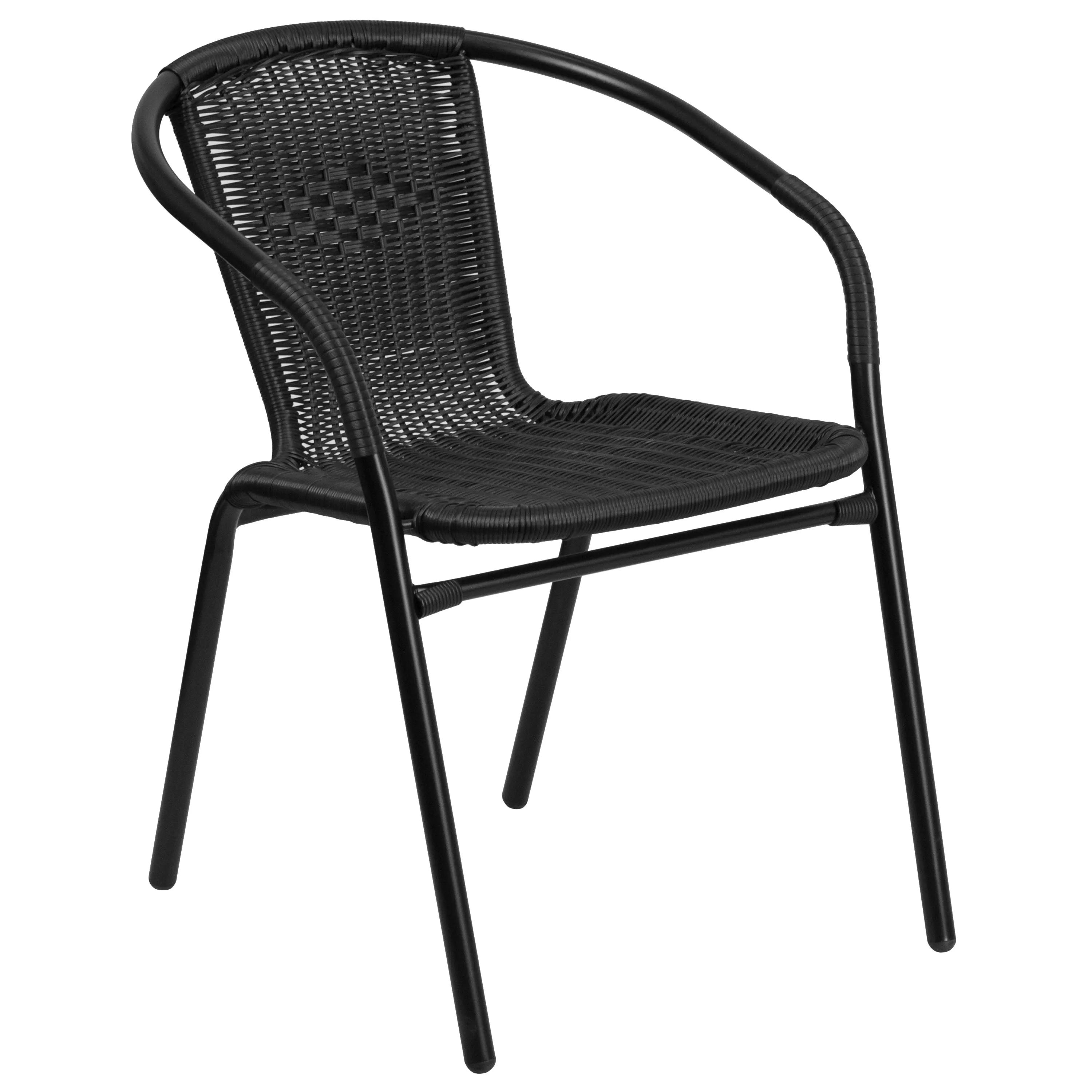 Lila Rattan Indoor-Outdoor Restaurant Stack Chair