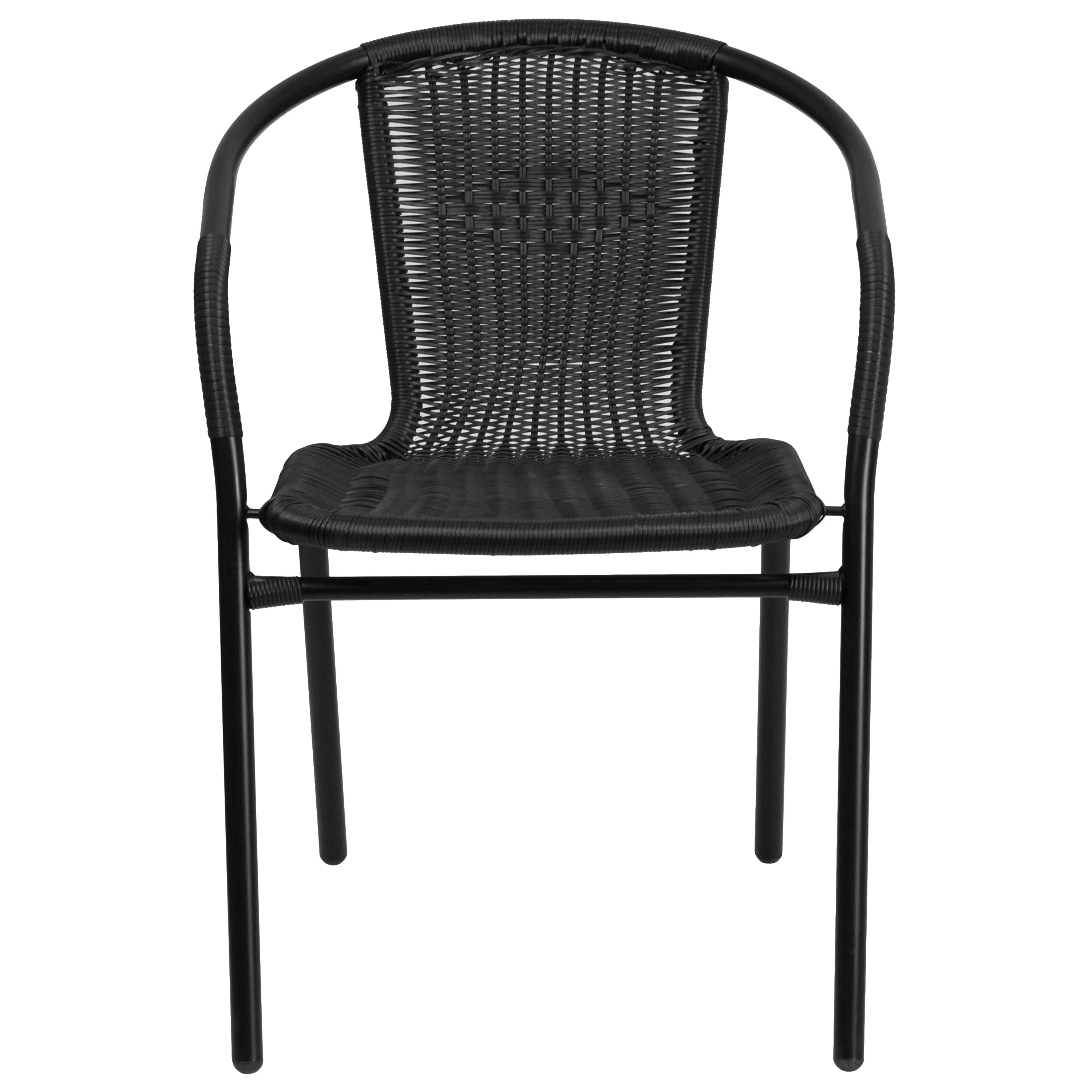 Lila Rattan Indoor-Outdoor Restaurant Stack Chair