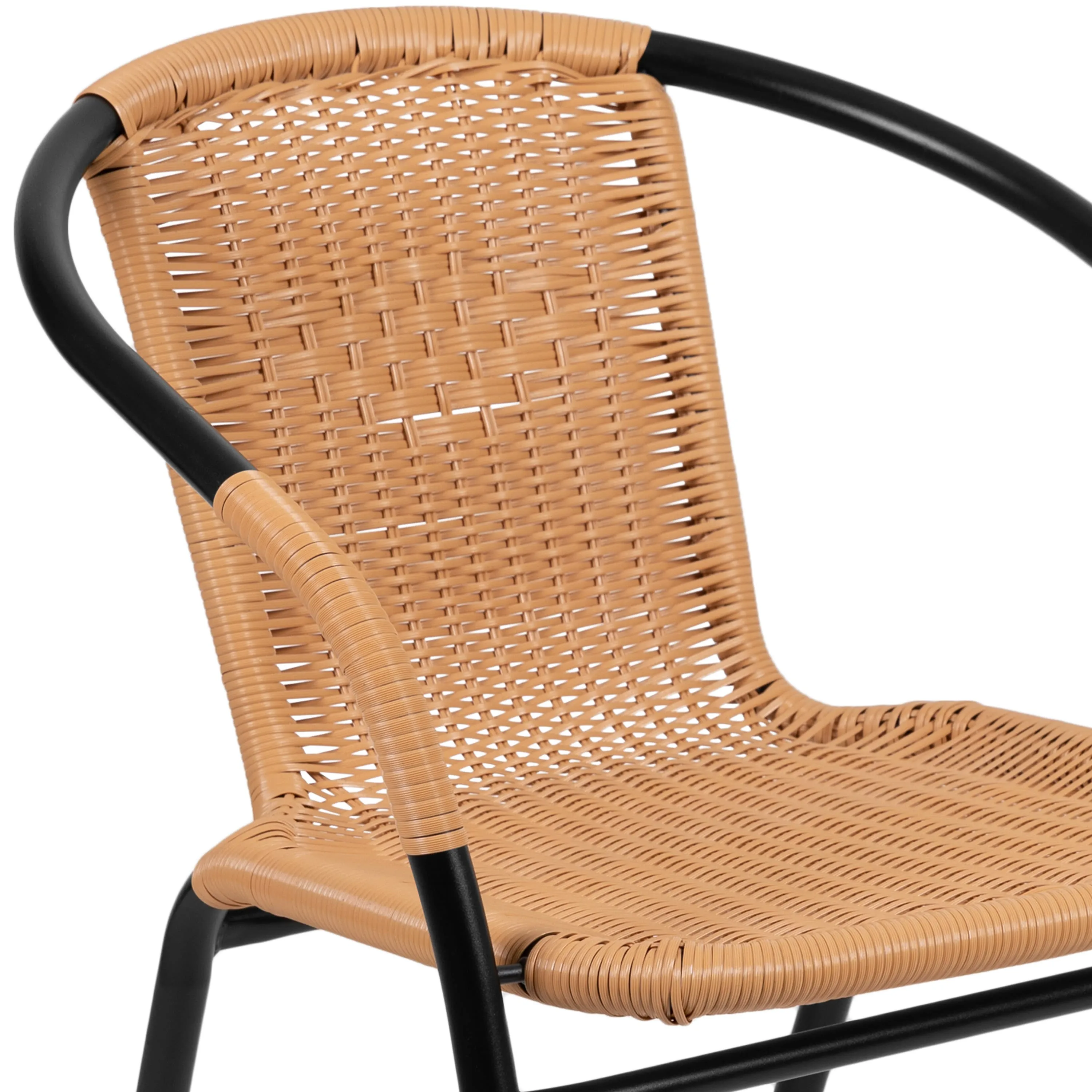 Lila Rattan Indoor-Outdoor Restaurant Stack Chair