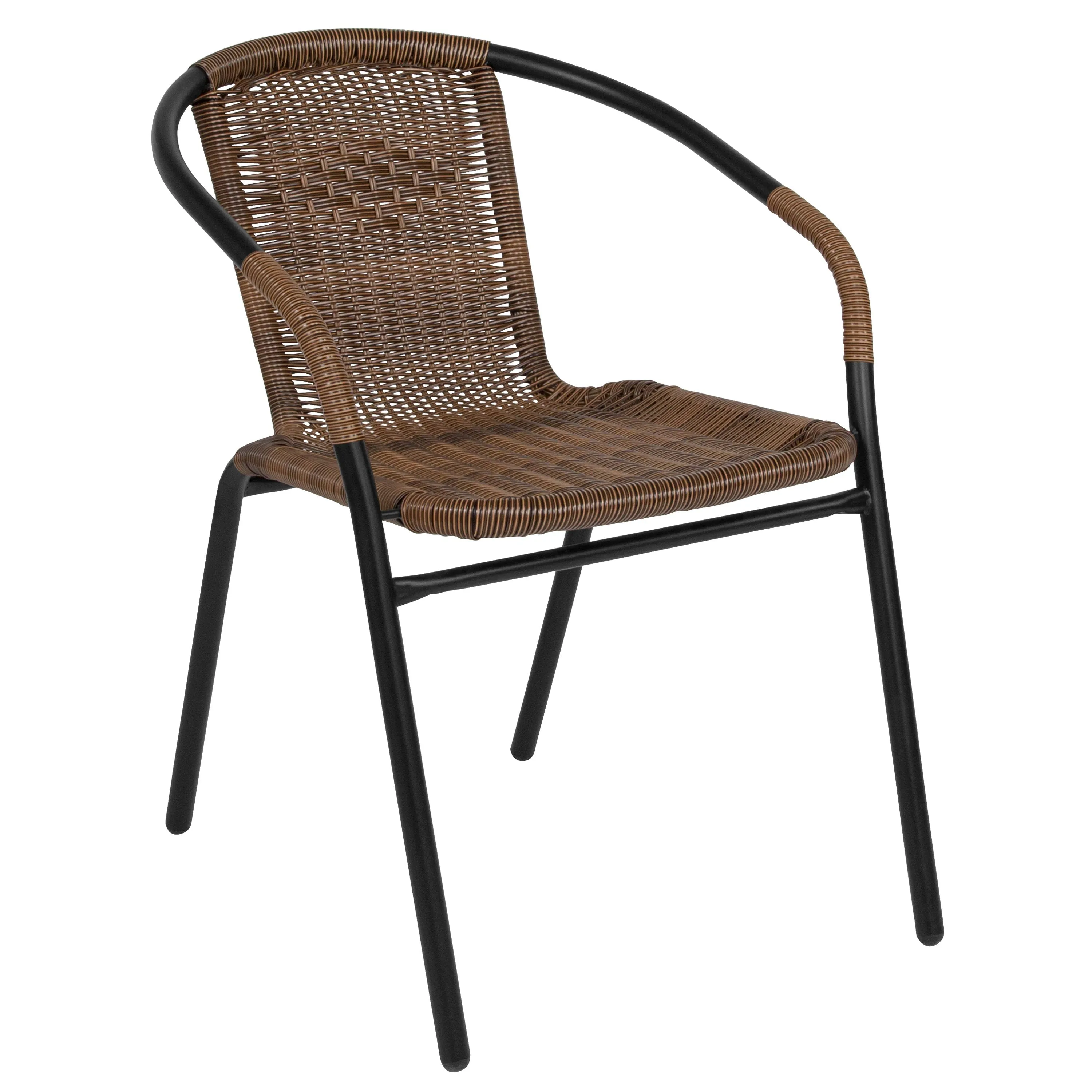 Lila Rattan Indoor-Outdoor Restaurant Stack Chair