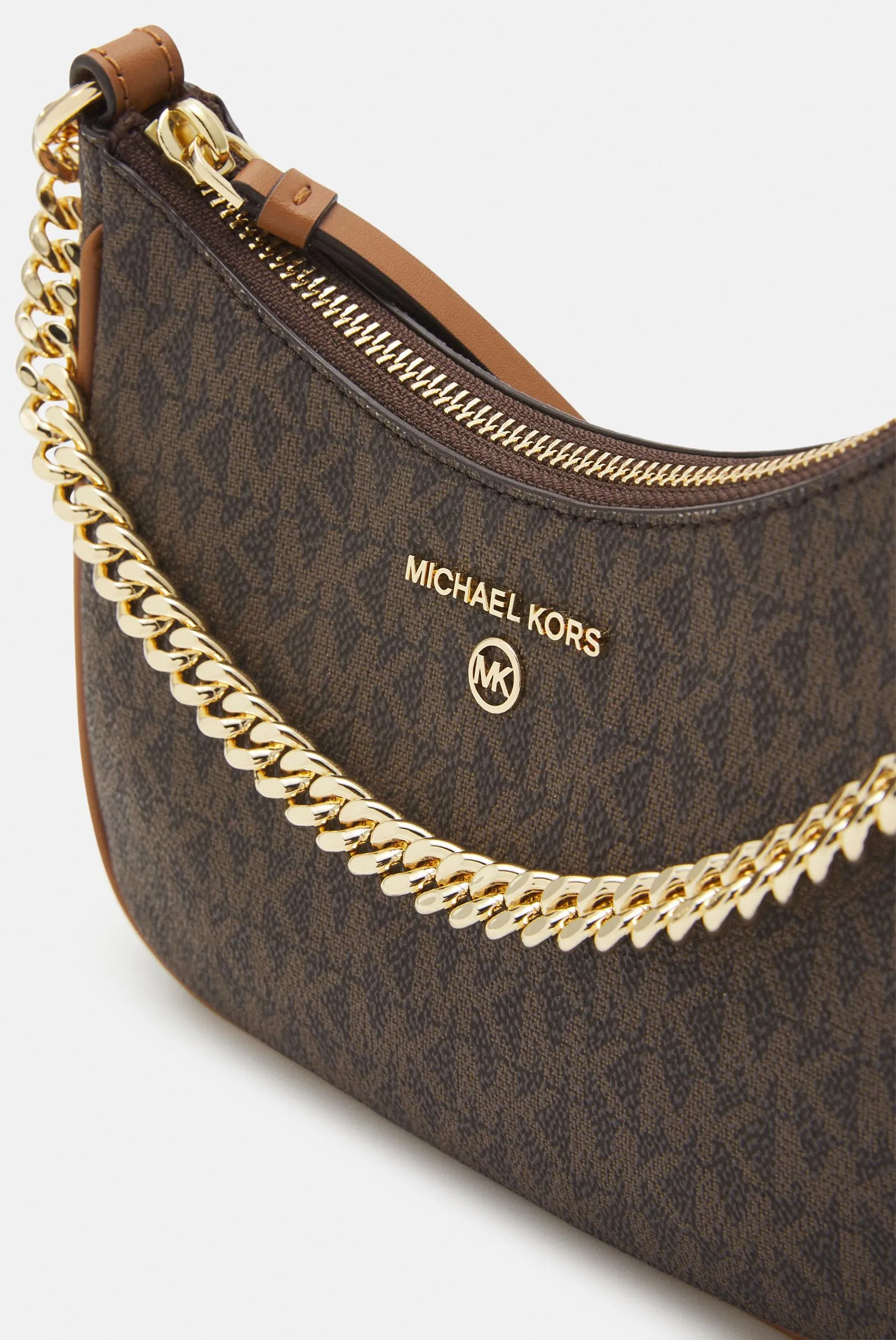 Michael Kors Jet Set Charm Chain Pouchette Hobo Bag, Brown