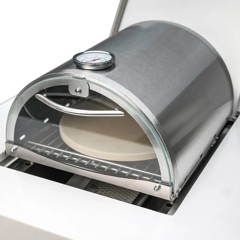 Mont Alpi Universal Portable Side Burner Pizza Oven Attachment Stainless Steel