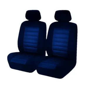 MyCar Pair of Opulence Size 30/35 Universal Fit Front Seat Covers with 12mm Foam Lining - Blue Accent - OPA3503