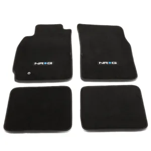 NRG Floor Mats Mitsubishi Lancer EVO 8 (2003-2005) Black Front/Rear Set