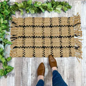 OnlyMat British Plaid Rug - Handwoven and Organic - Luxe Jute Carpet